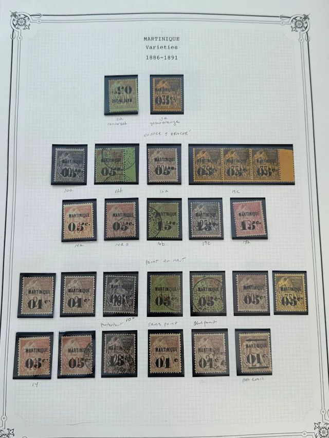French Colonies - Martinique: A set of Martinique stamps inc - Lot 26