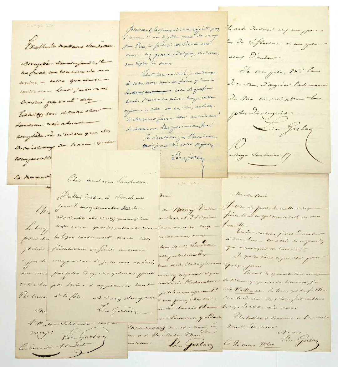 Léon GOLZAN, writer, journalist, and poet. He succeeded BALZ - Lot 577