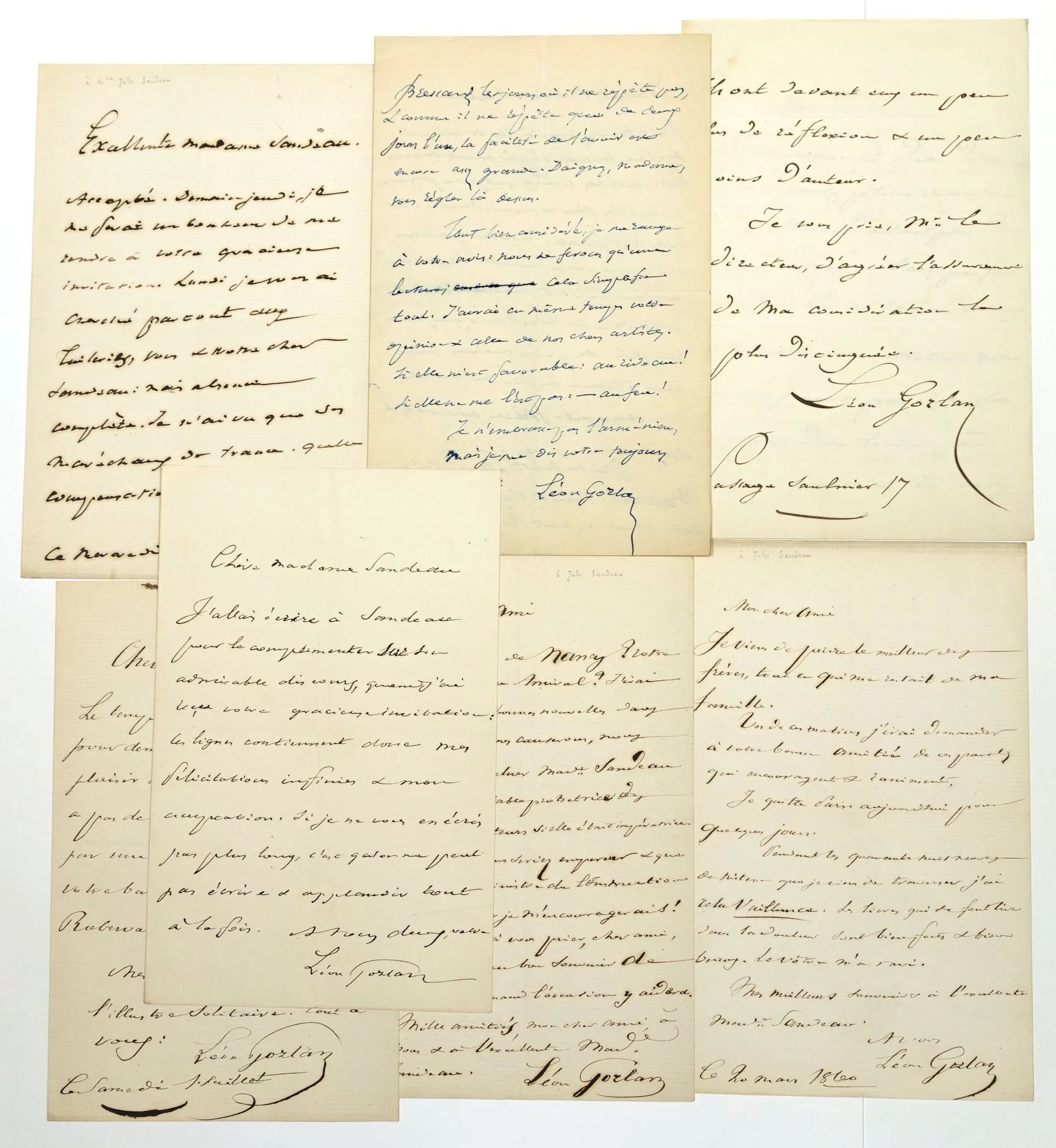 Léon GOLZAN, writer, journalist, and poet. He succeeded BALZ - Lot 577