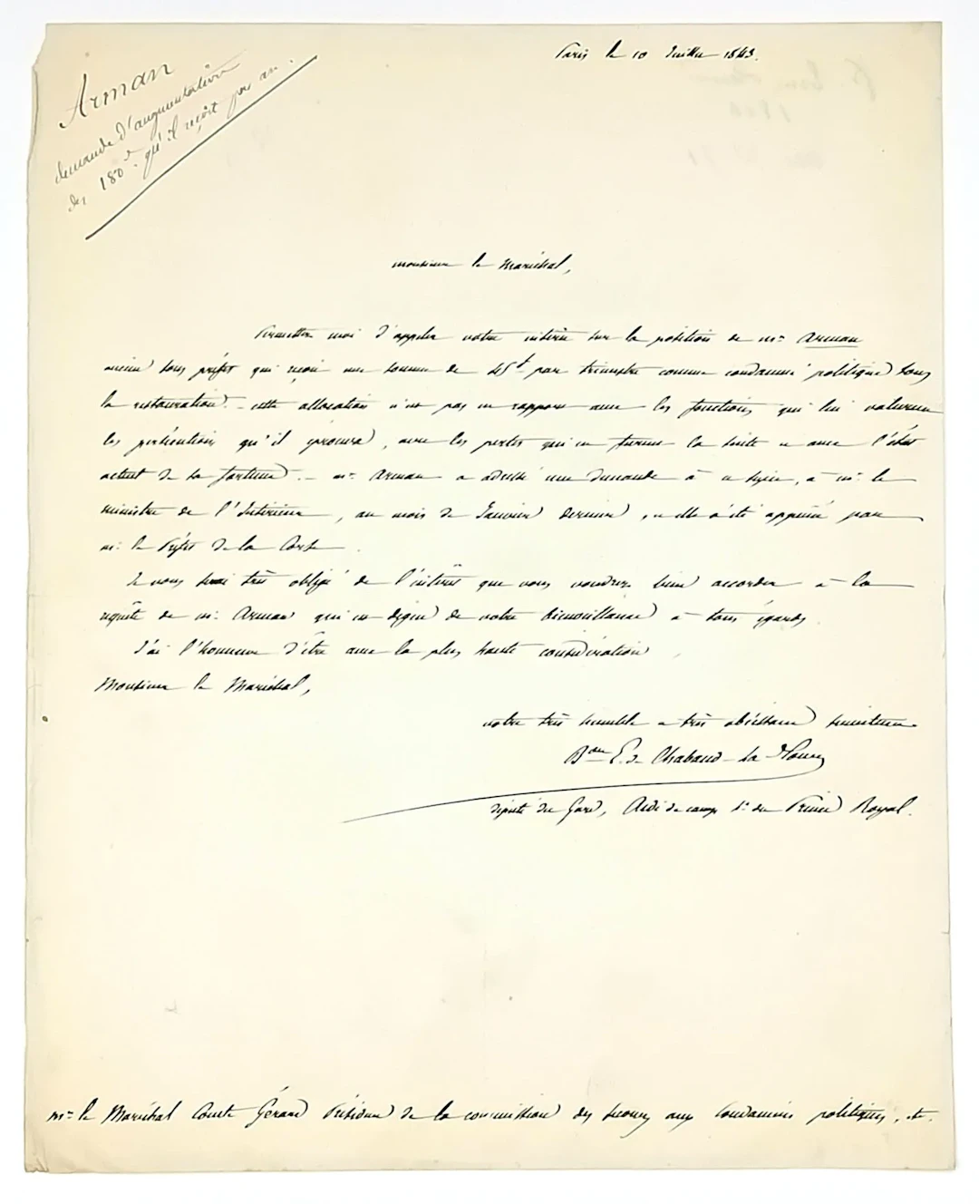 Baron Ernest CHABAUD-LA-TOUR (Nîmes, Gard, 1804–1885) Member - Lot 528