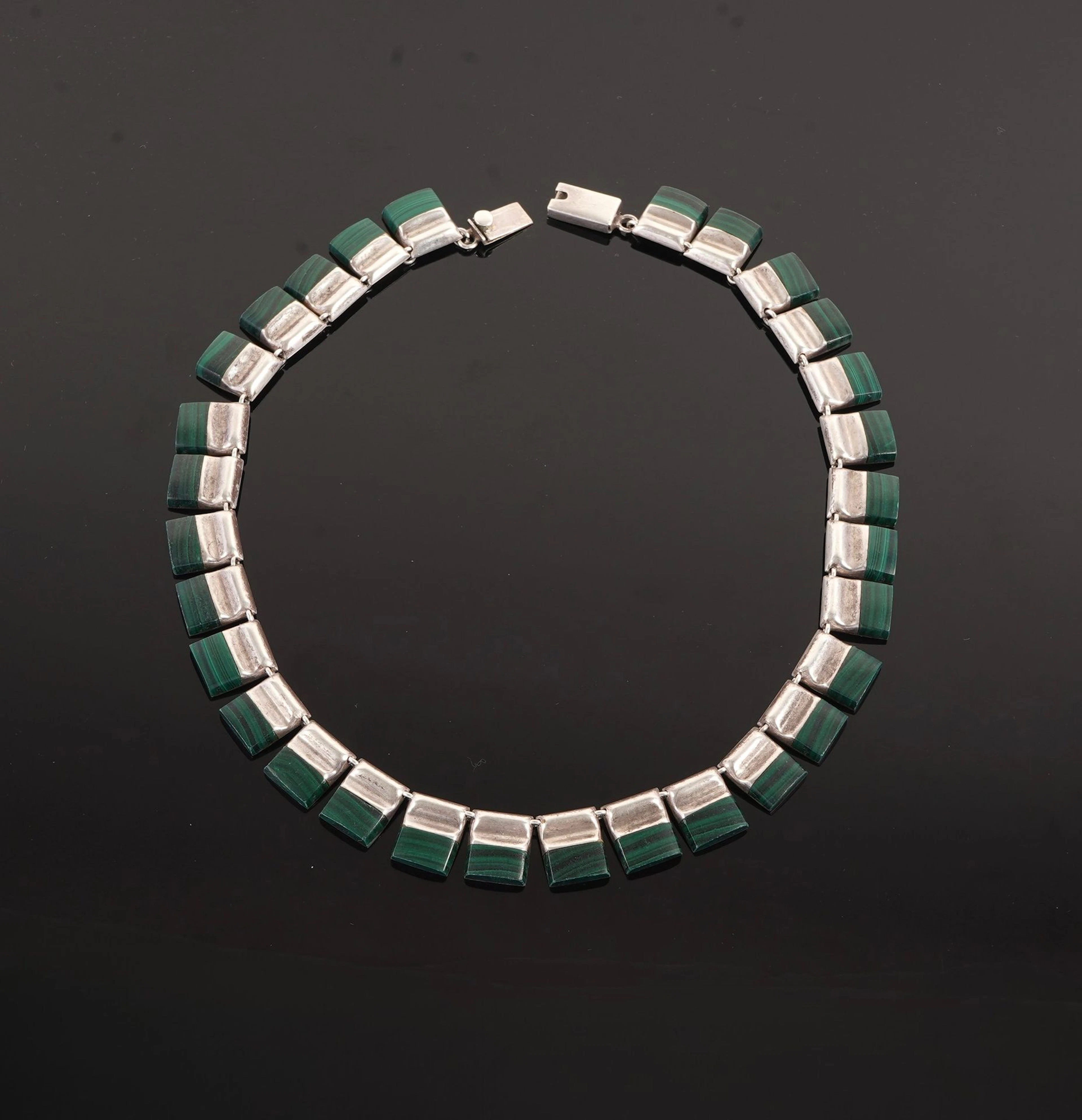 Articulated necklace in 925 sterling silver with geometric l - Lot 59