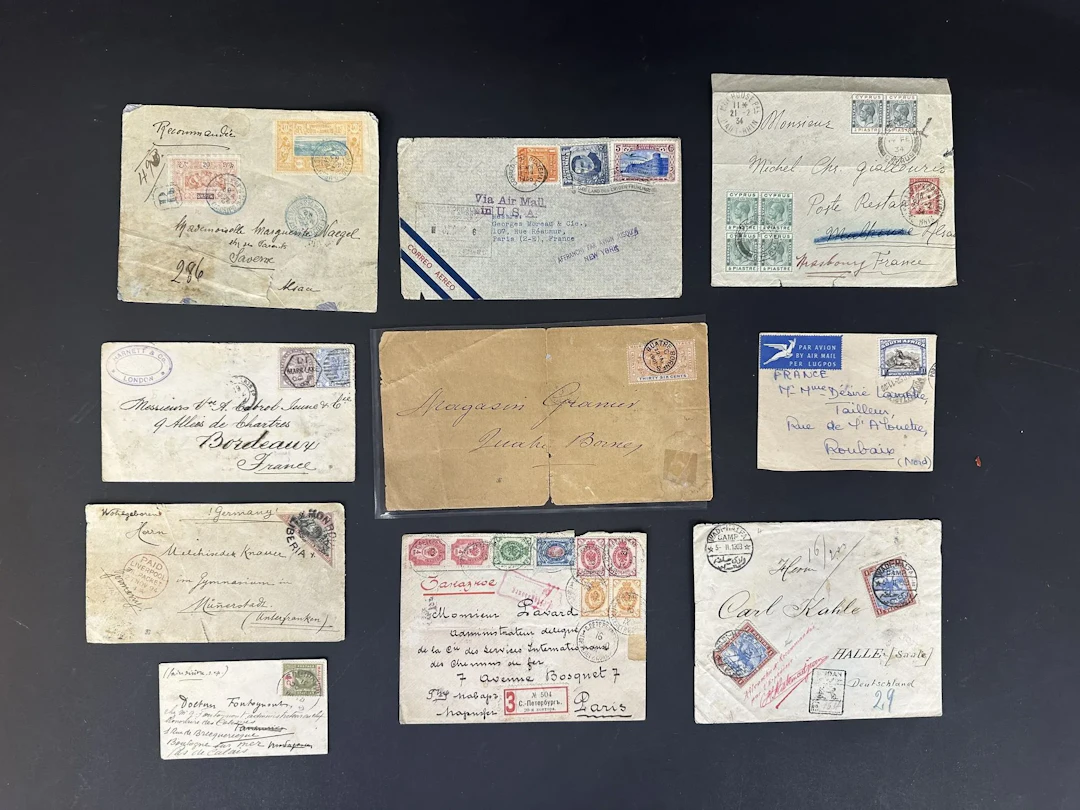 Foreign Letters: Small lot of 10 foreign letters, including - Lot 123