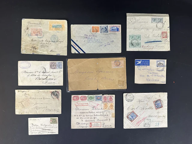 Foreign Letters: Small lot of 10 foreign letters, including - Lot 123