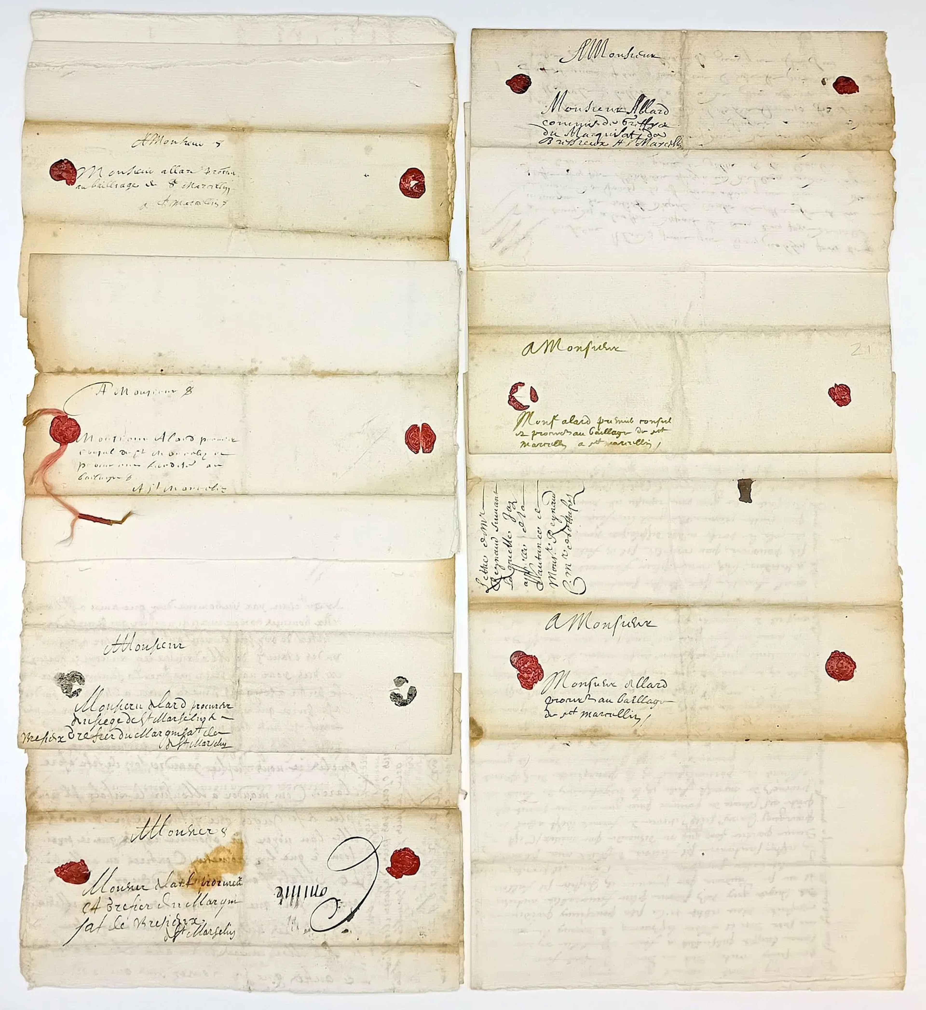 ISÈRE. 7 Letters addressed to Mr ALLARD Procureur et greffie - Lot 11