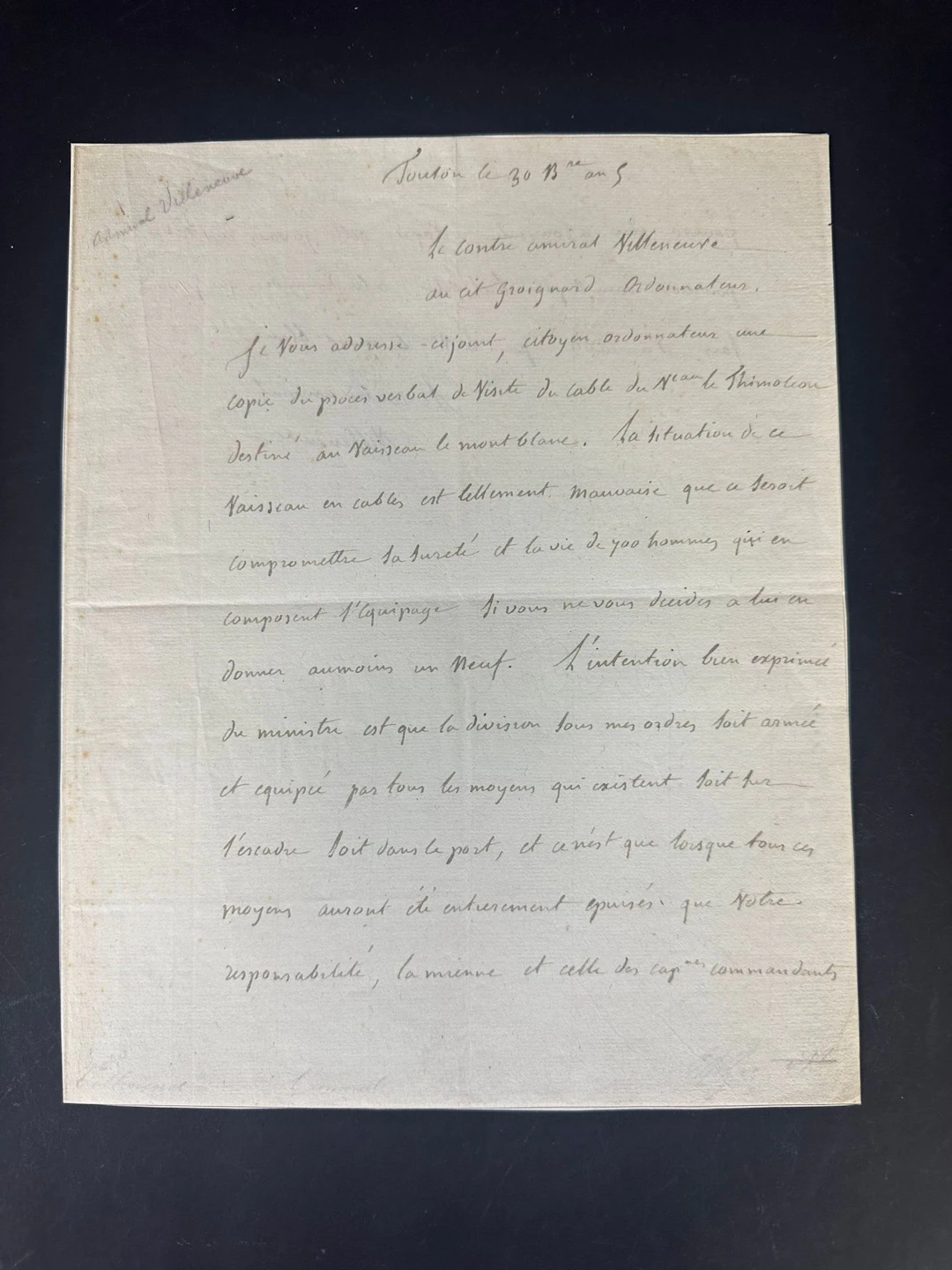 Admiral Pierre Charles Jean Baptiste de VILLENEUVE [Basses-A - Lot 135