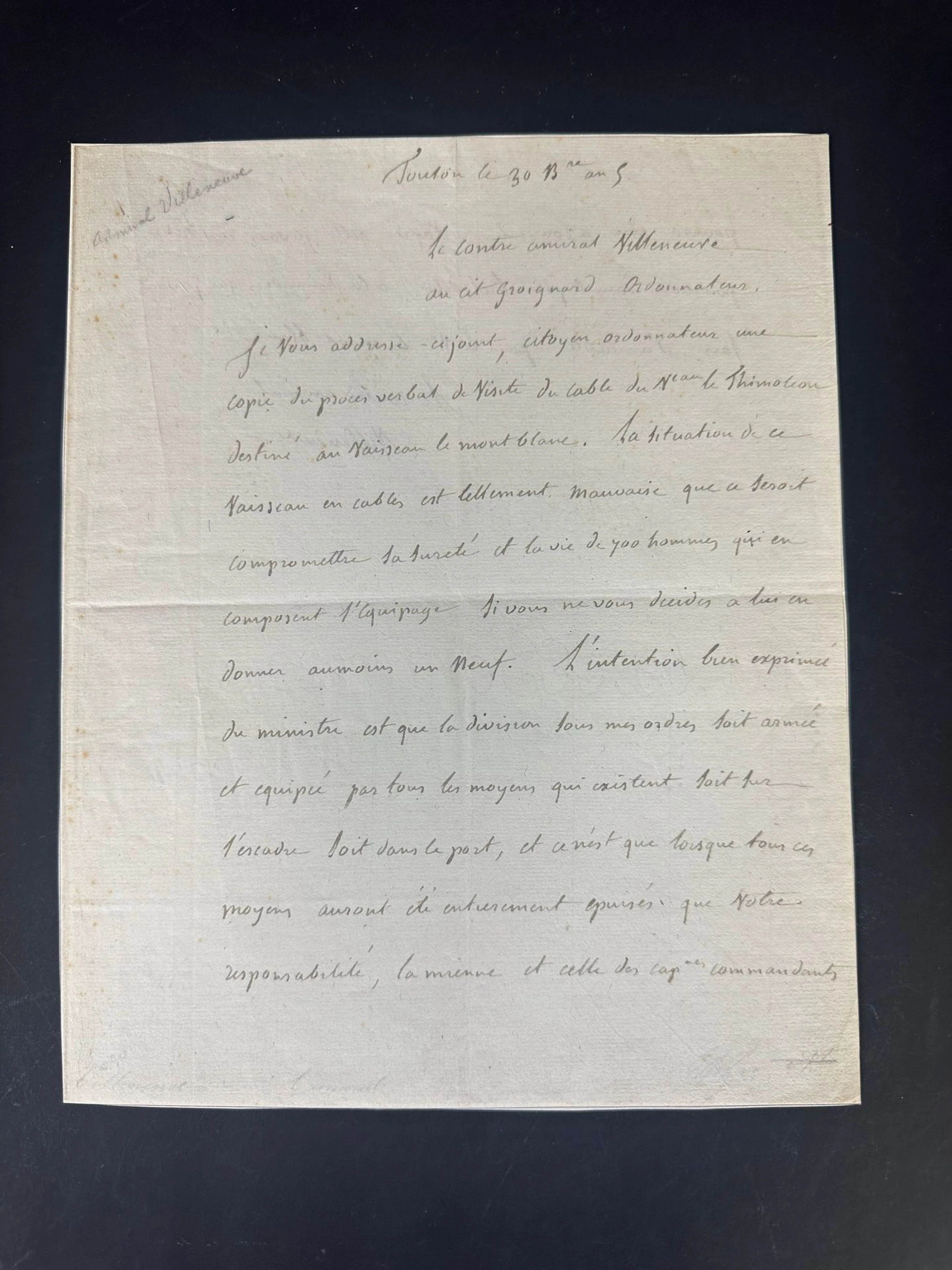 Admiral Pierre Charles Jean Baptiste de VILLENEUVE [Basses-A - Lot 135