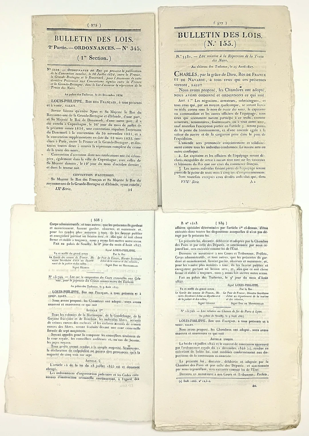 SLAVERY. 3 Printed documents: “Law on the Suppression of the - Lot 481
