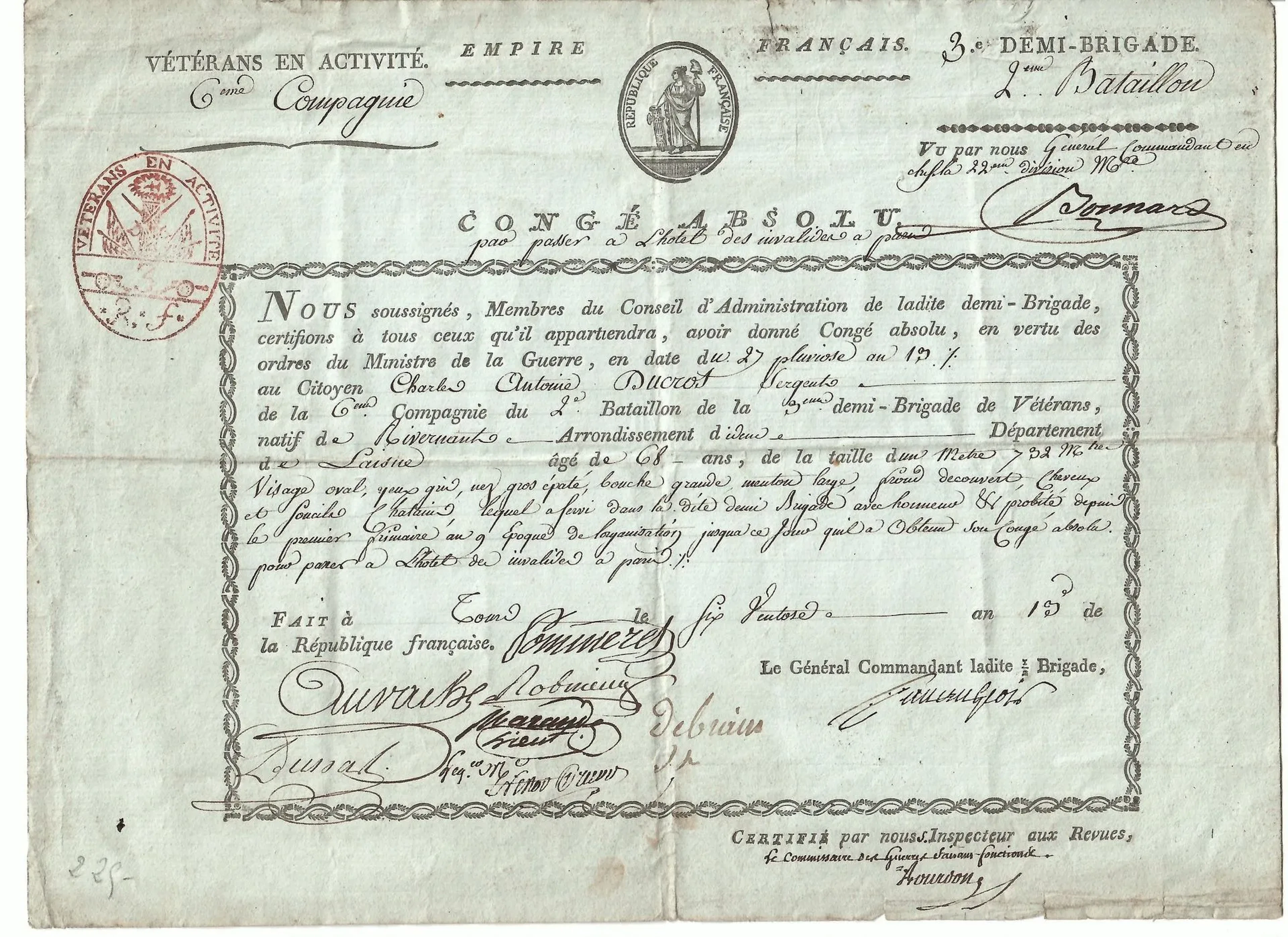 General BONNARD Ennemond (Saint-Symphorien-d'Ozon/ Rhône 175 - Lot 447