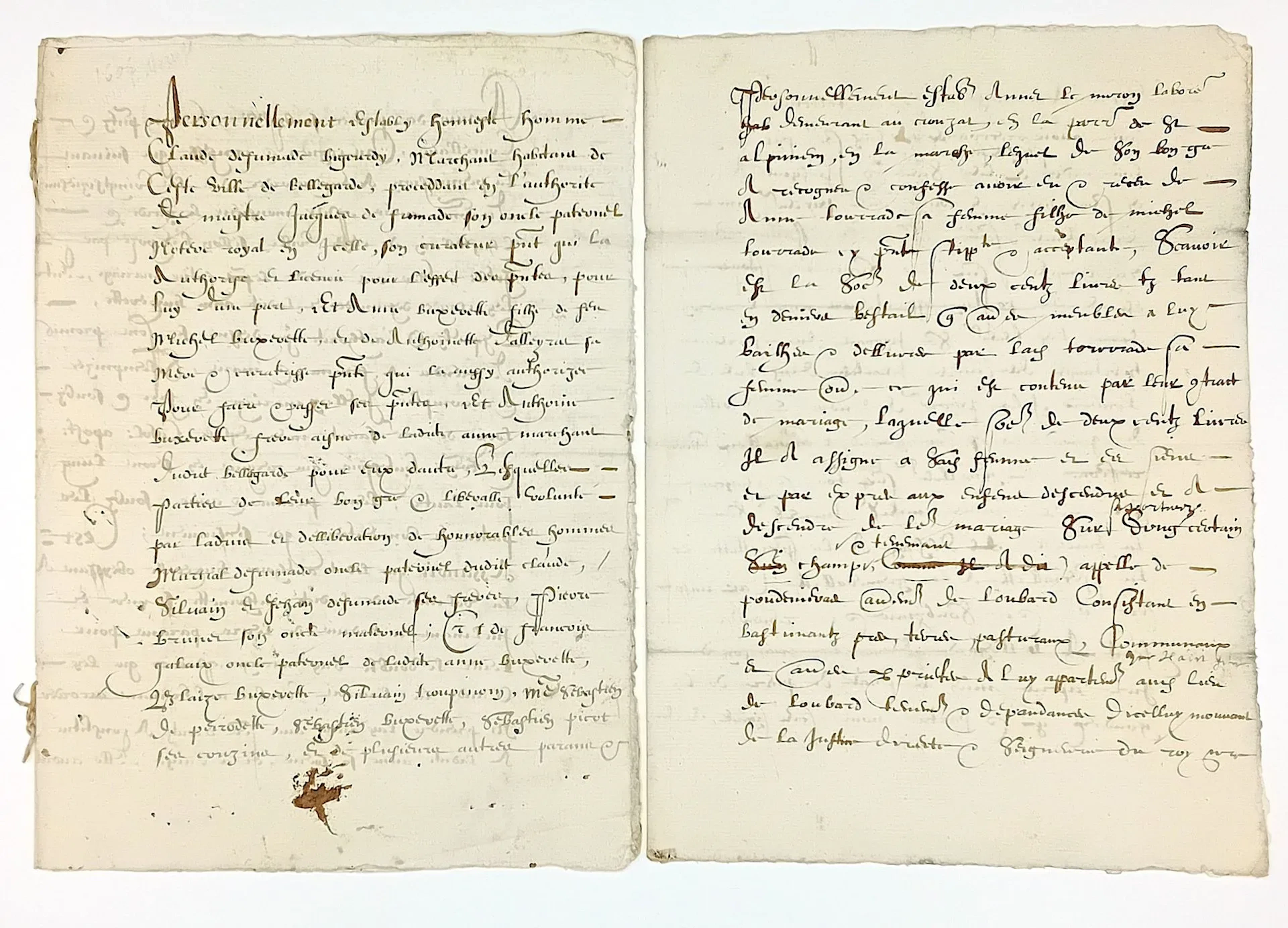 CREUSE. 1606. ST-ALPINIEN. BELLEGARDE-EN-MARCHE. 2 handwritt - Lot 5