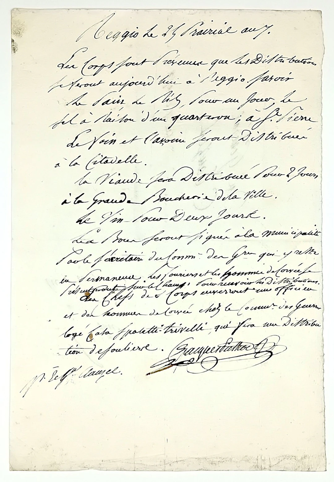General PUTHOD (Jacques-Pierre-L.-M.-J., Viscount) Bagé-le-C - Lot 285