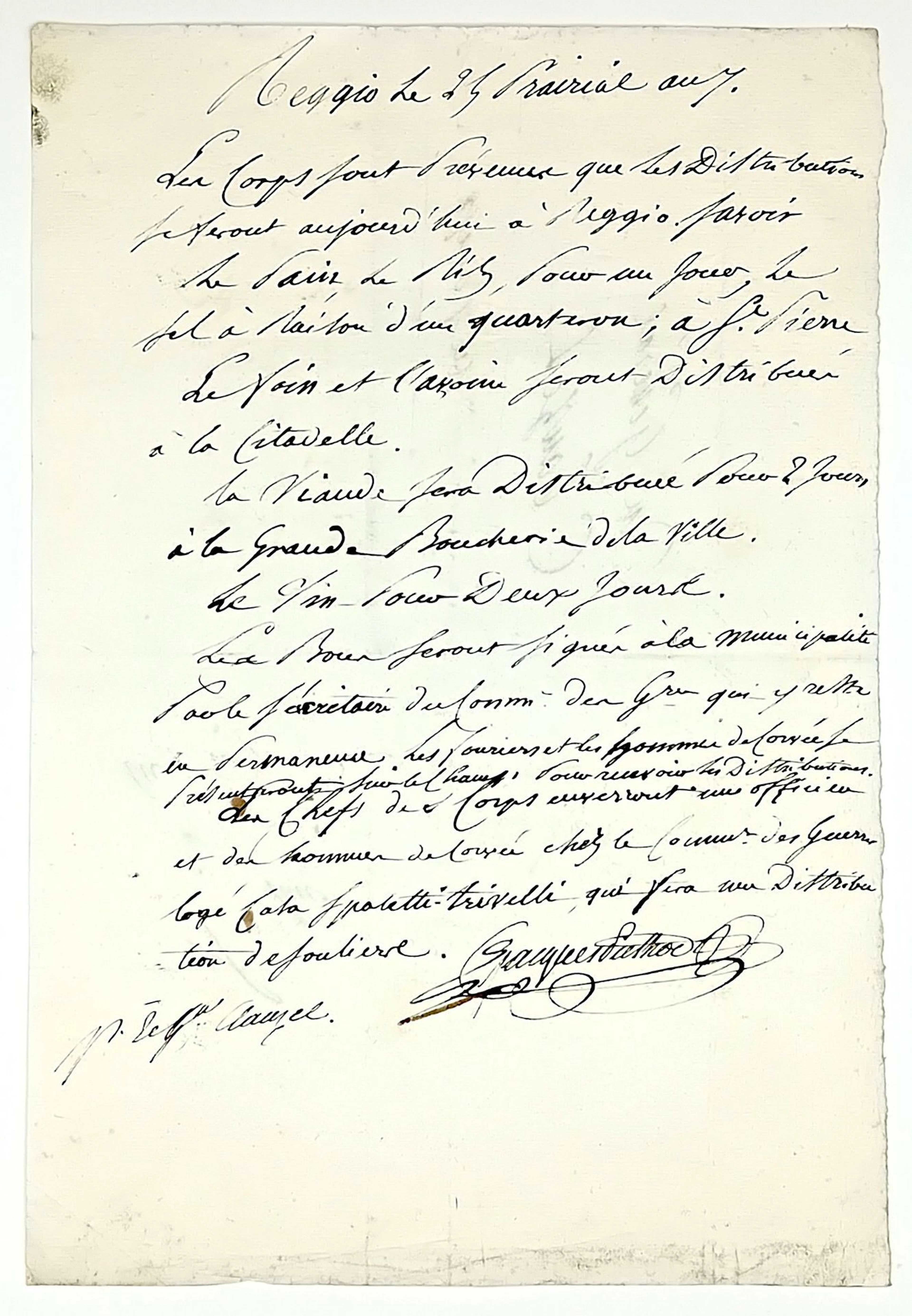 General PUTHOD (Jacques-Pierre-L.-M.-J., Viscount) Bagé-le-C - Lot 285