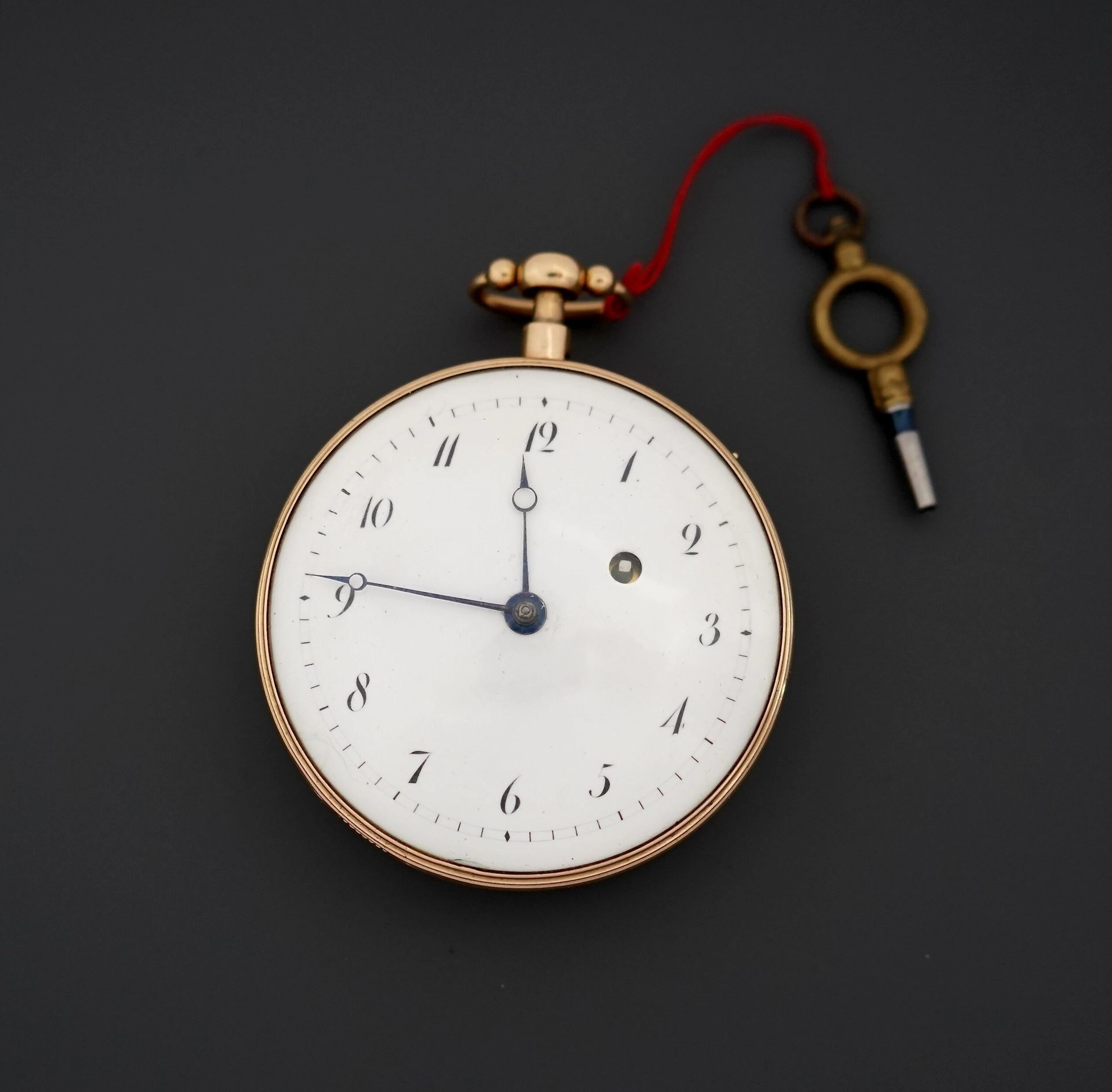 Pocket watch in 18K yellow gold 750 thousandths with mechani - Lot 395
