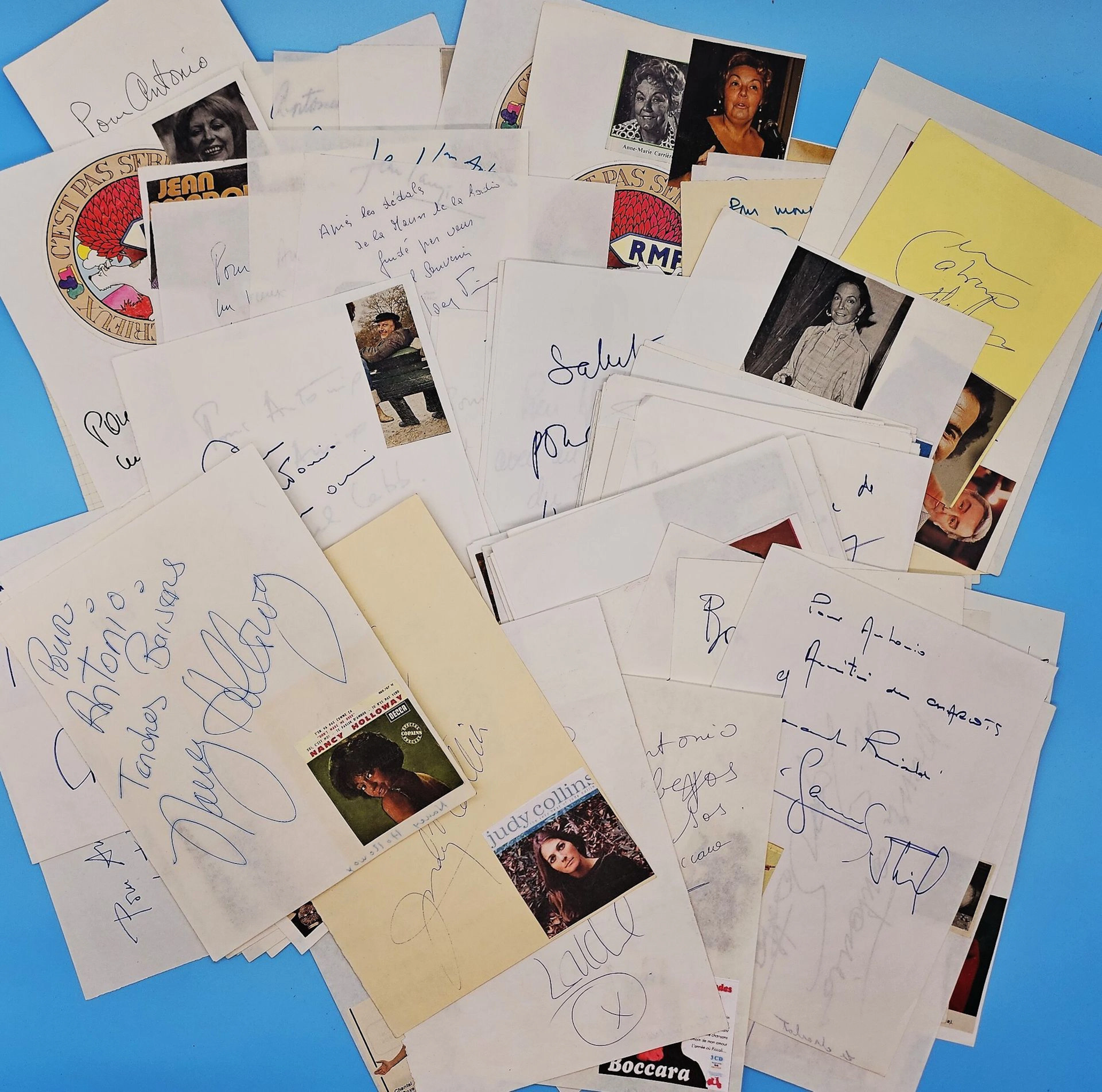 Autograph collection 70s (over 150) / 1°) Set of 114 autogra - Lot 82
