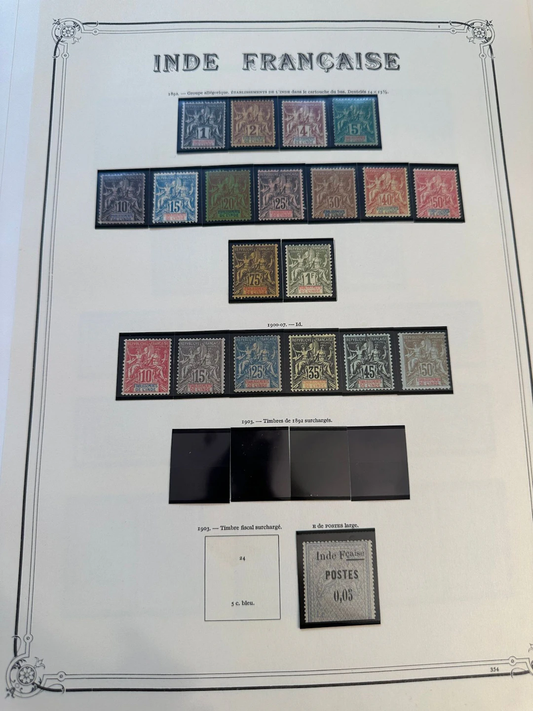 French Colonies - India: A collection of stamps from French - Lot 21