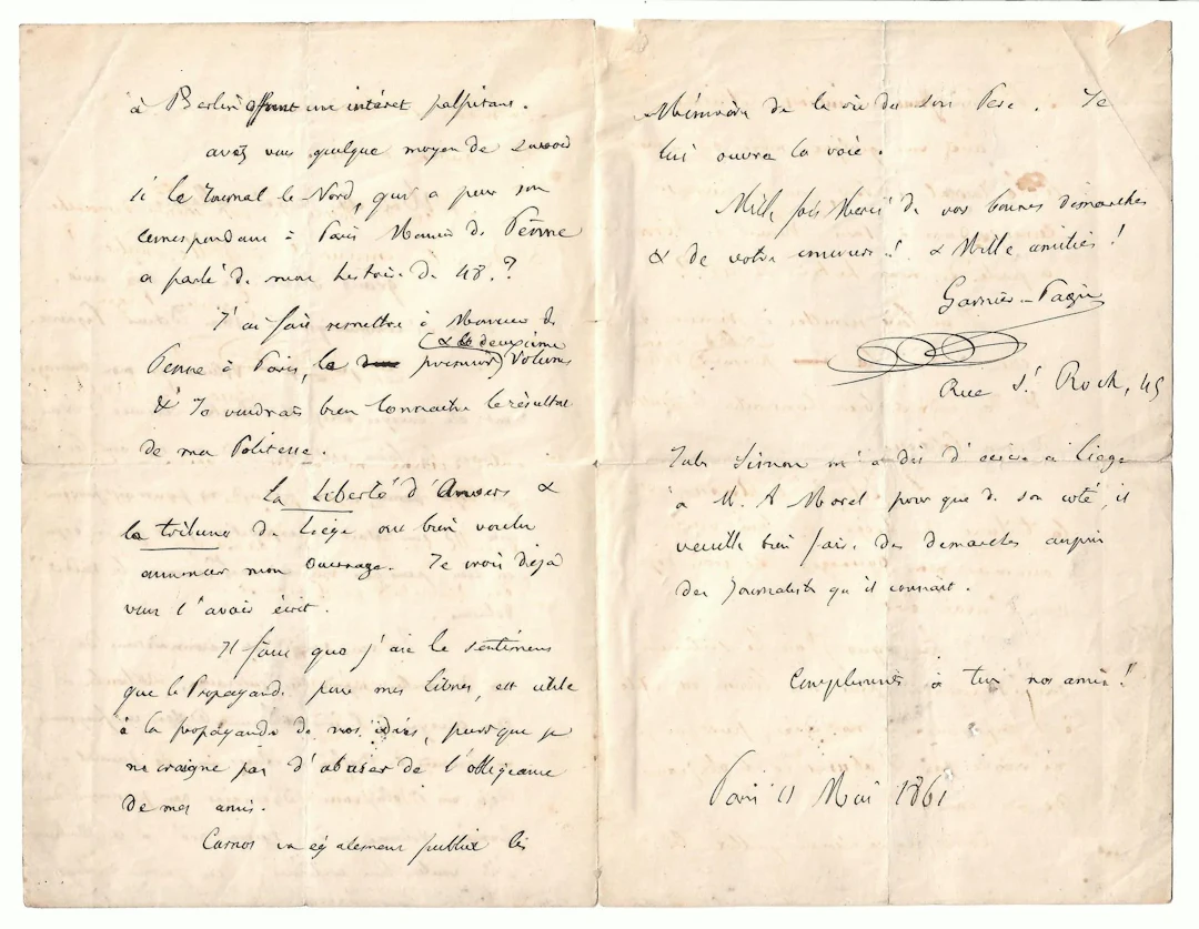 GARNIER-PAGÈS, Louis-Antoine (Marseille 1803–1878) Member of - Lot 589