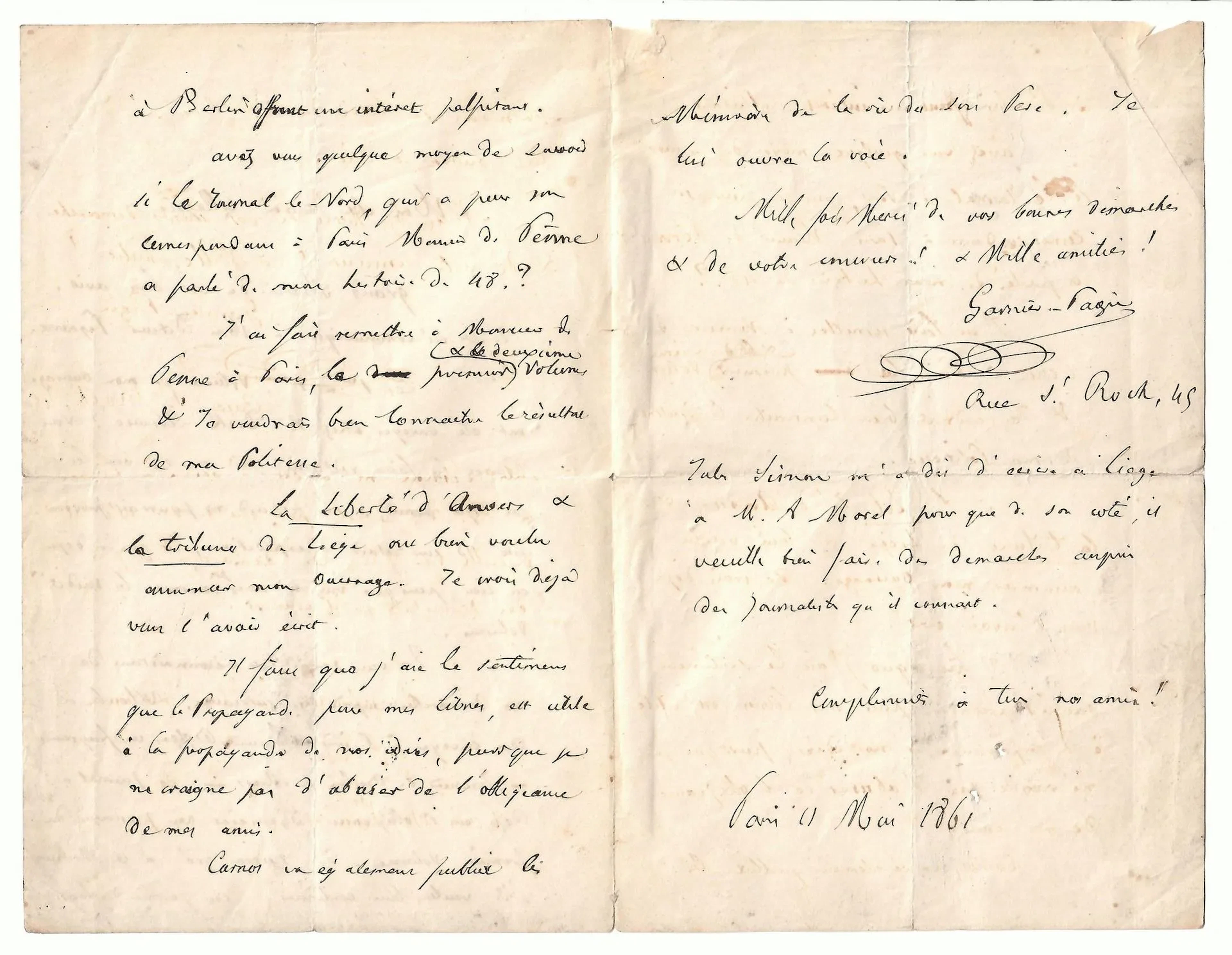 GARNIER-PAGÈS, Louis-Antoine (Marseille 1803–1878) Member of - Lot 589
