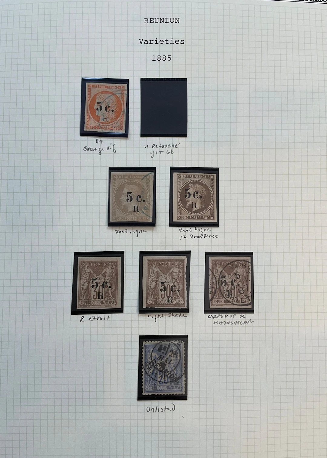 French Colonies - Réunion: Complete set of Réunion stamps, i - Lot 35