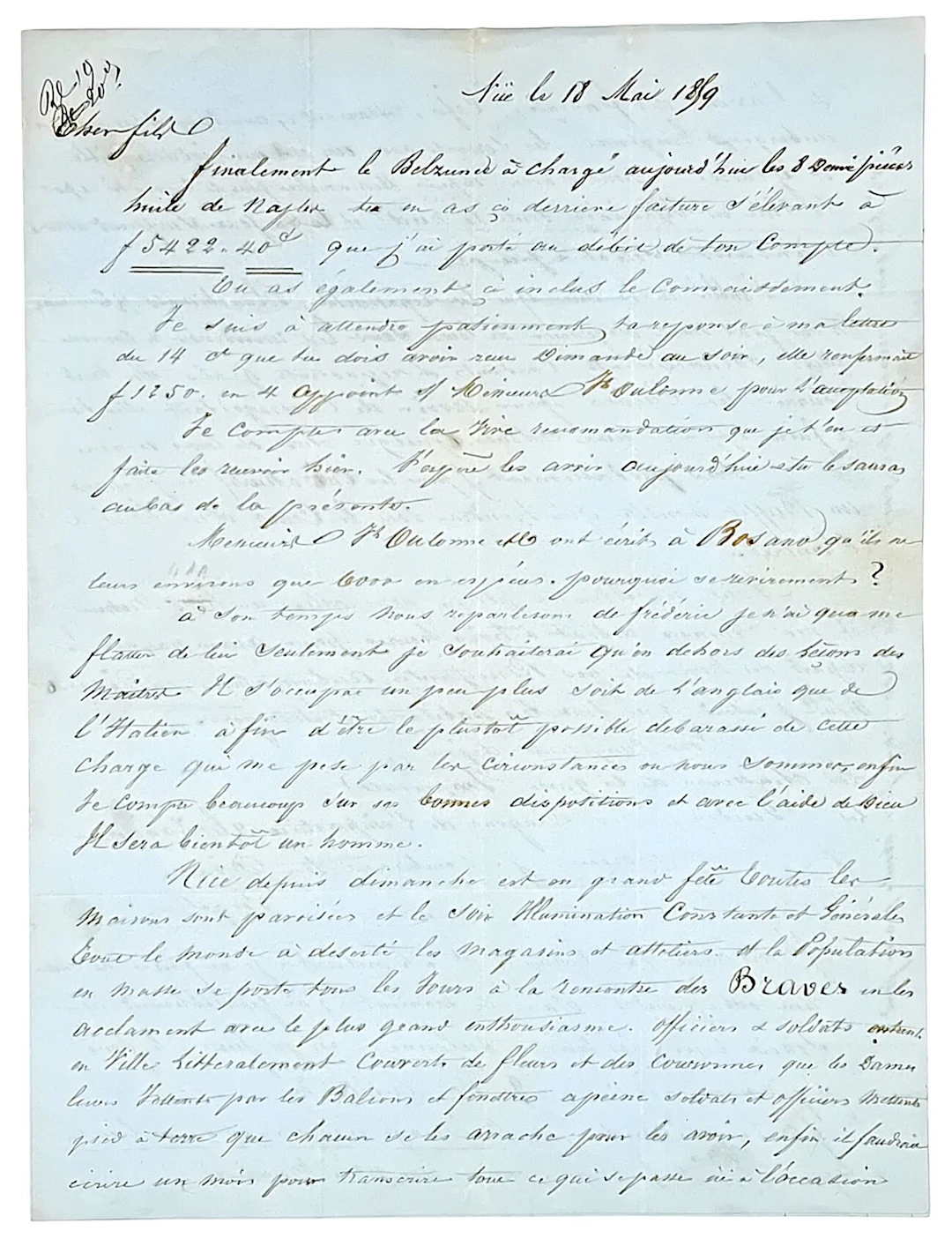 ALPES-MARITIMES. FRENCH TROOPS IN NICE (06), shortly before - Lot 568