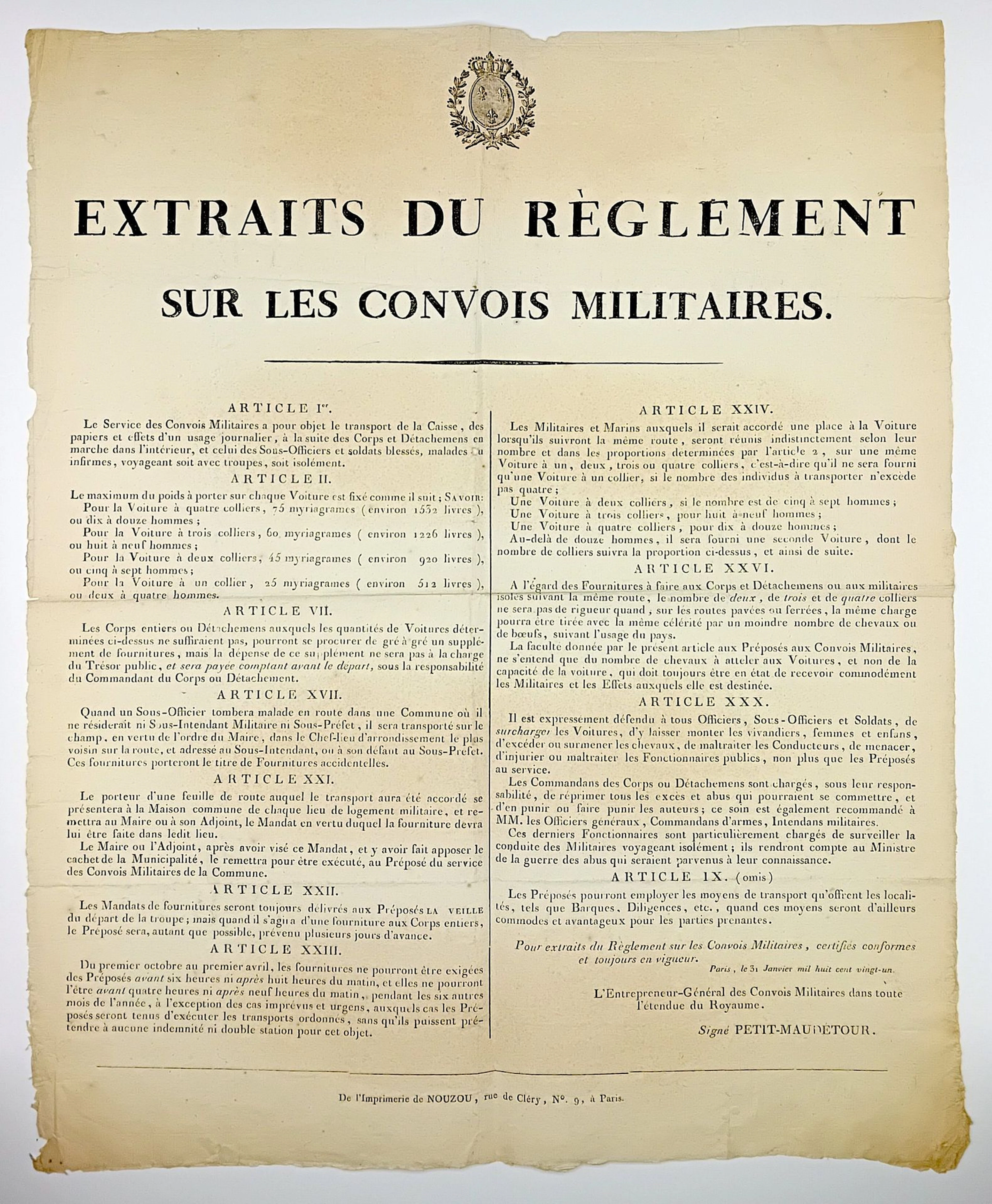 MILITARY CONVOYS. POSTER (53 x 42) from the NOUZOU Printing - Lot 442