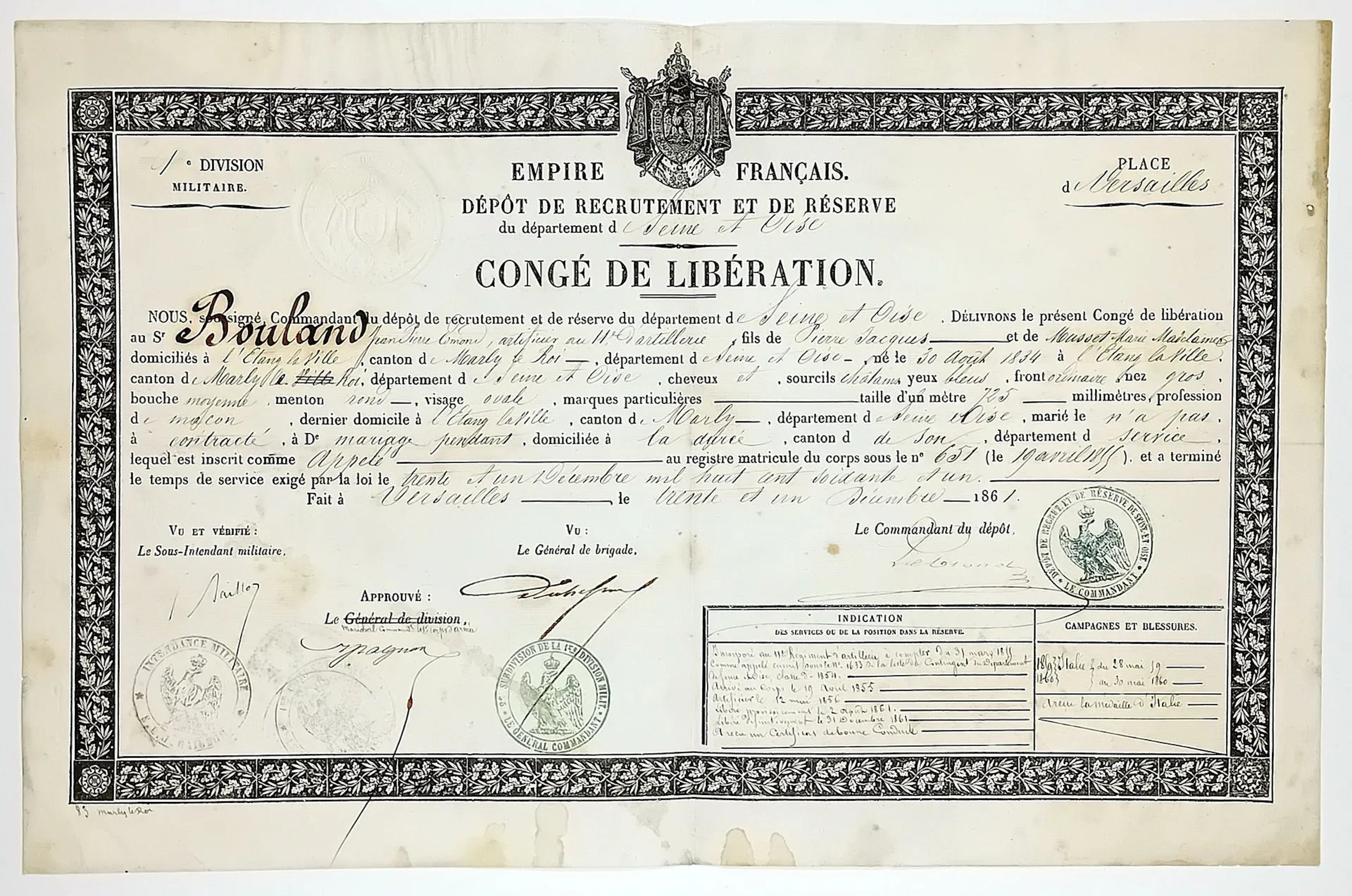 Marshal Bernard-Pierre MAGNAN (1791–1865), Marshal of France - Lot 587
