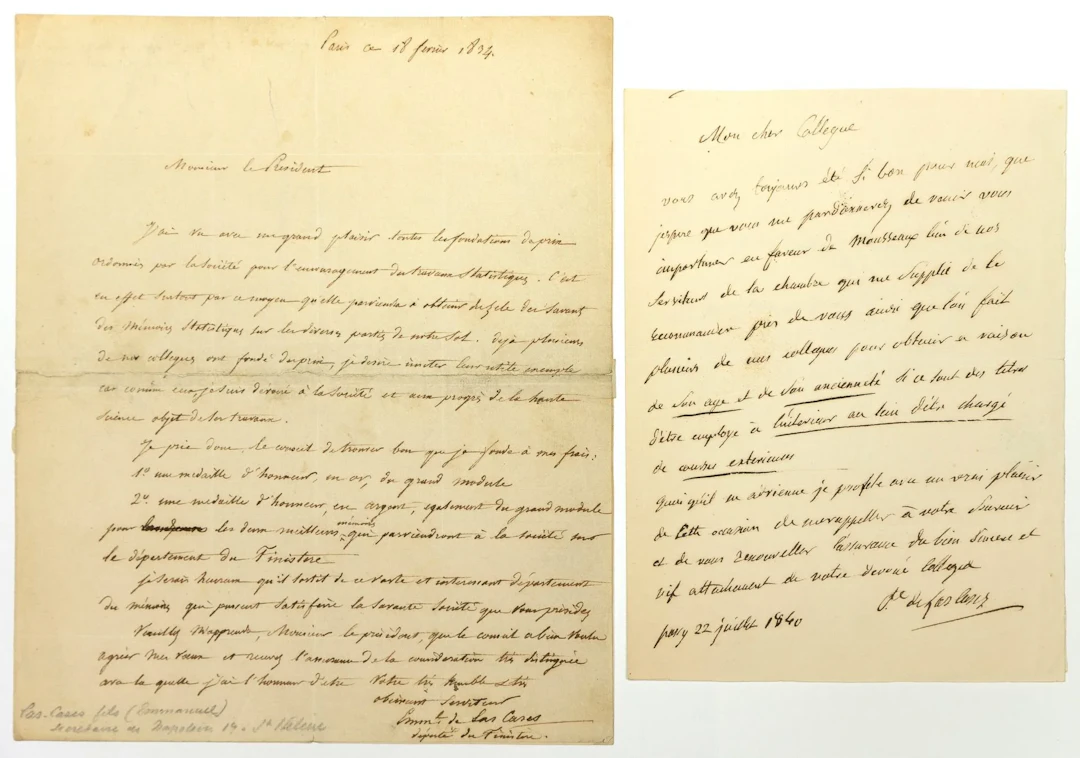 LAS CASES (Pons-Emmanuel de), who followed his father to Sai - Lot 503