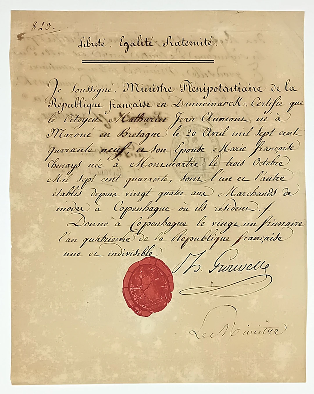 Philippe GROUVELLE (Paris 1757 - 1806) Littérateur et Conven - Lot 249