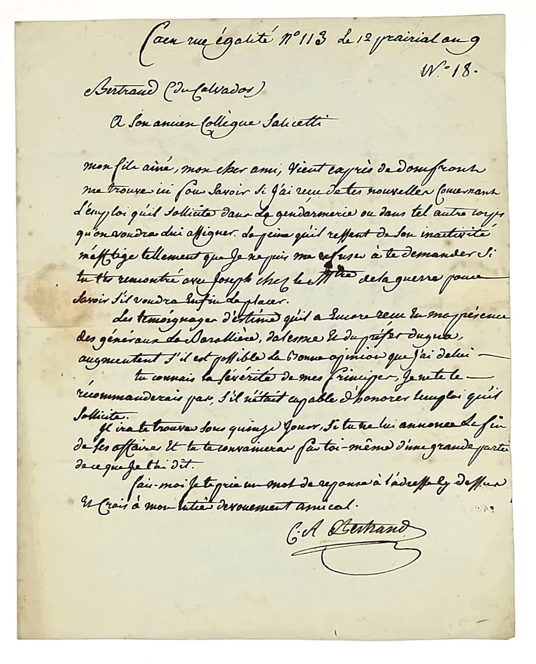 CALVADOS. Charles Ambroise BERTRAND L’HODIESNIÈRE (1756–1819 - Lot 312