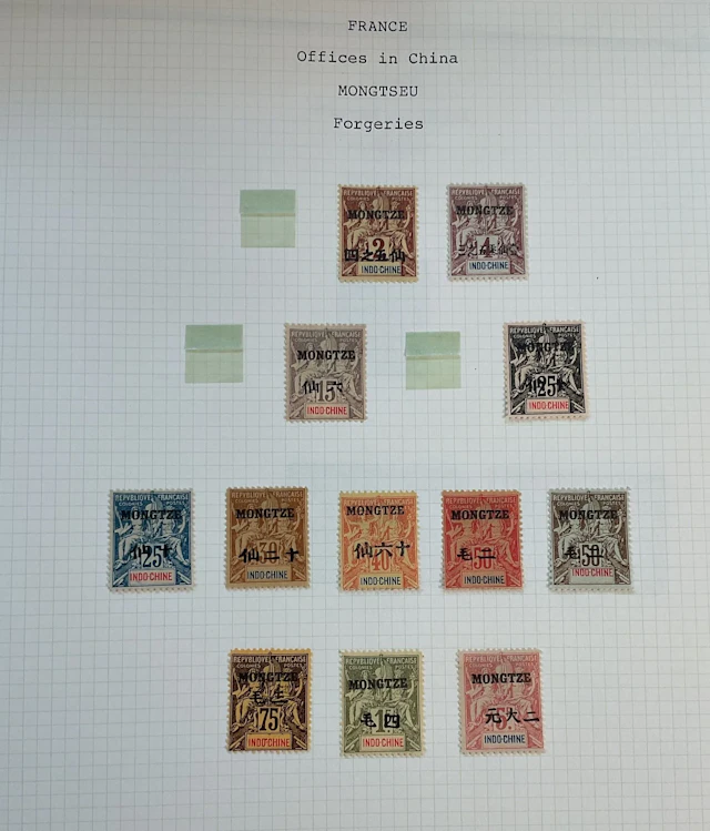 French Colonies - Mongtzeu: Mongtzeu stamp collection featur - Lot 27