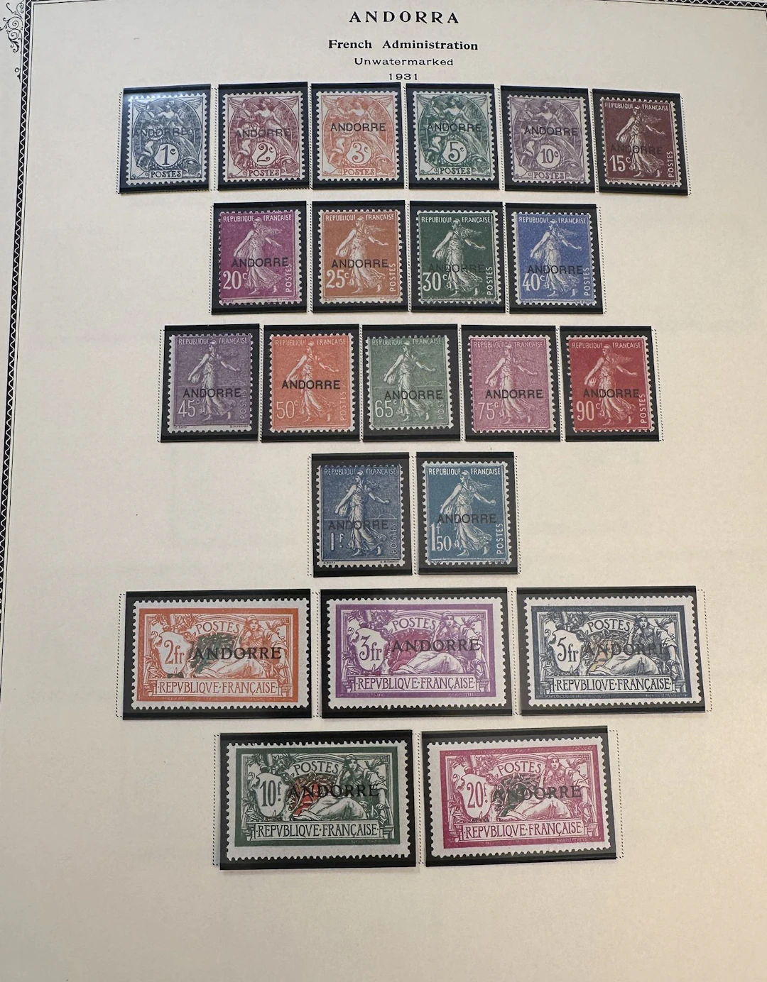 French Colonies - Andorra: French Andorra Collection, includ - Lot 7