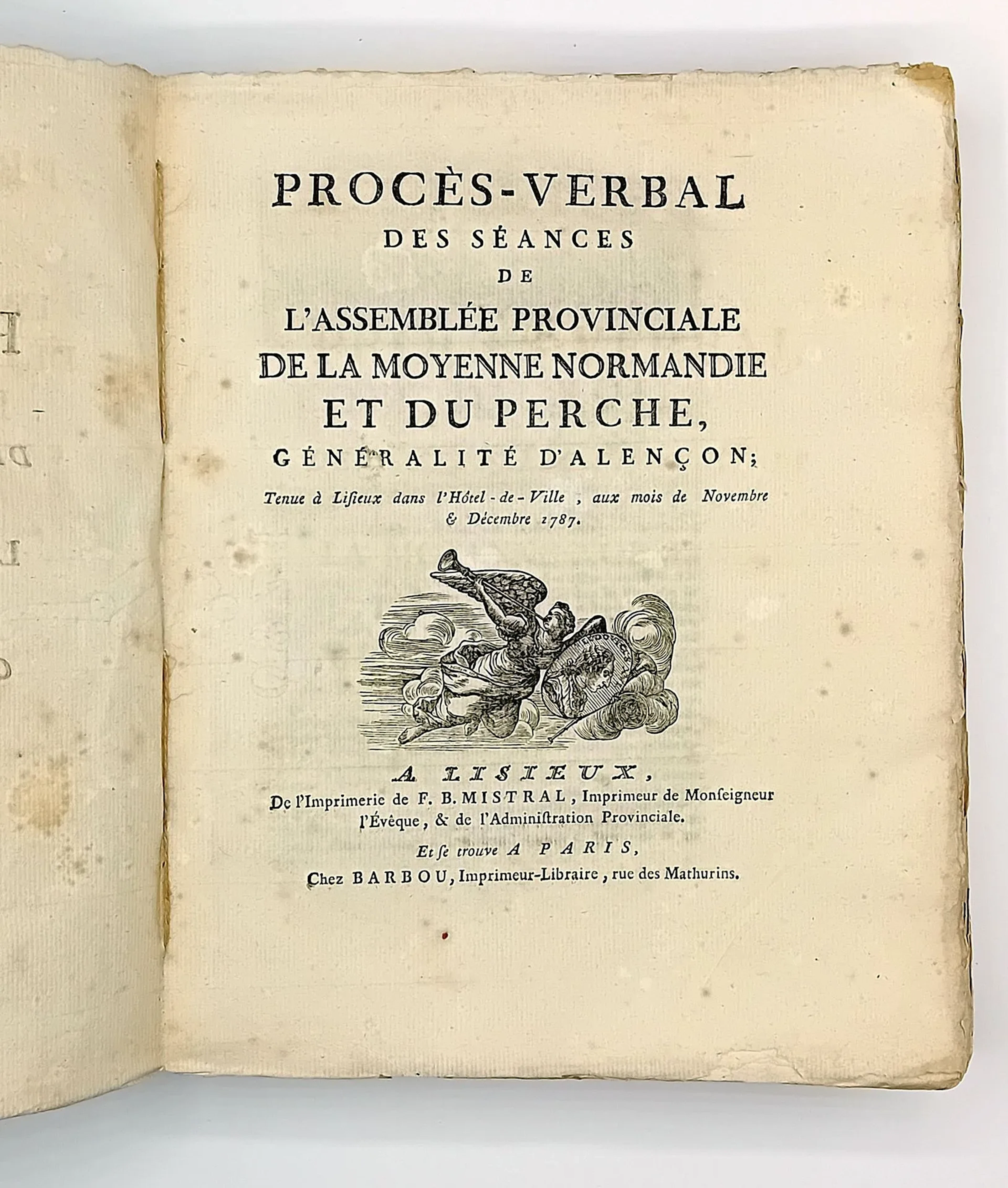 ORNE. EURE. CALVADOS. GENERALITY OF ALENÇON. Procès-Verbal d - Lot 126