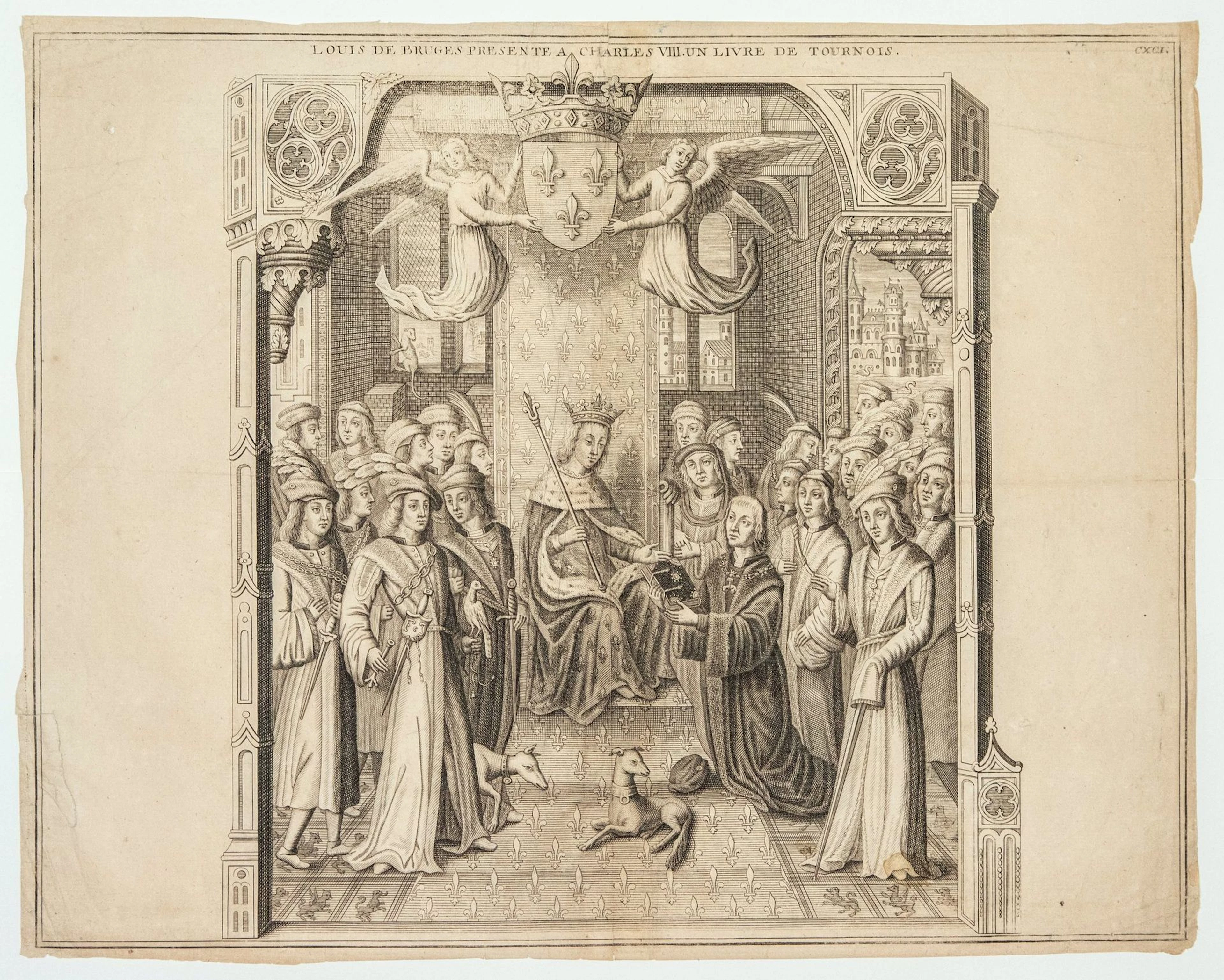 THE BOOK OF TOURNAMENTS. Engraving, early 17th century. "Lou - Lot 8