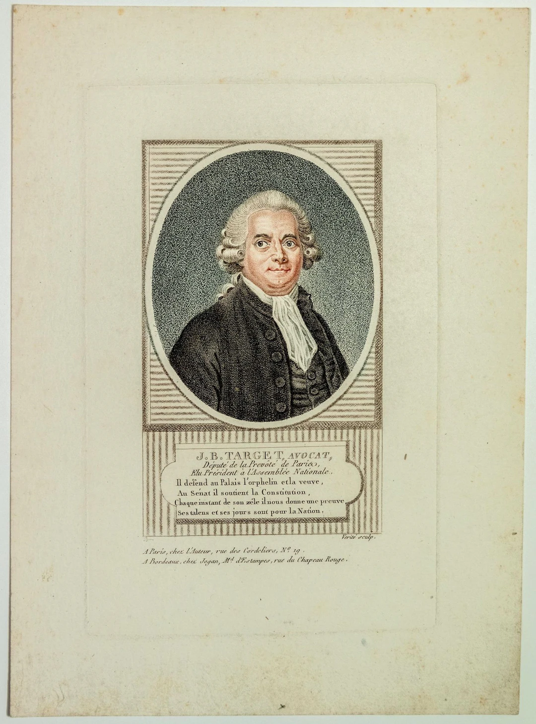 Guy Jean Baptiste TARGET, Avocat, Député de la Prévôté de PA - Lot 181
