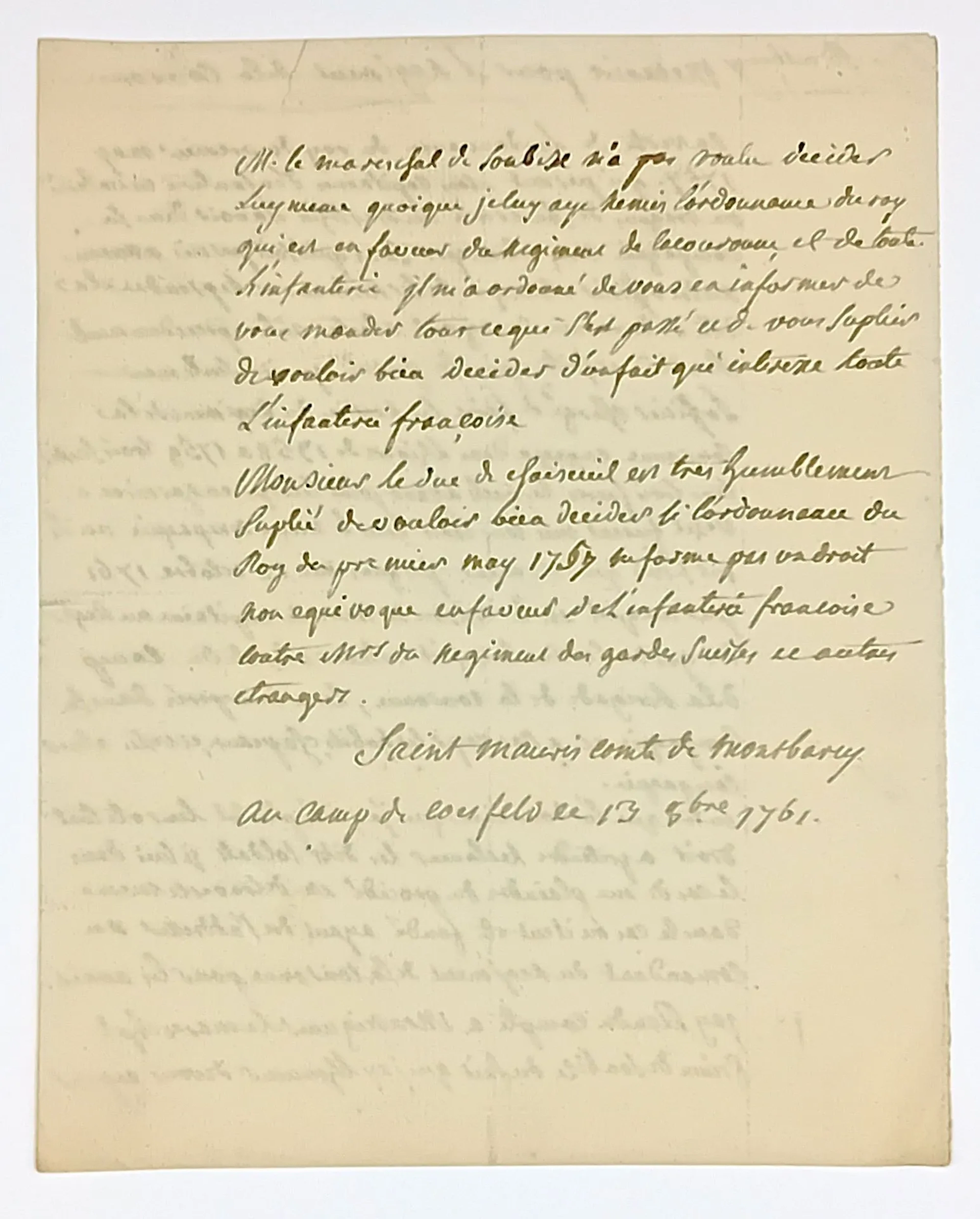 SWISSES. MONTBAREY (Alexandre-Marie-Léonor de SAINT MAURIS, - Lot 90