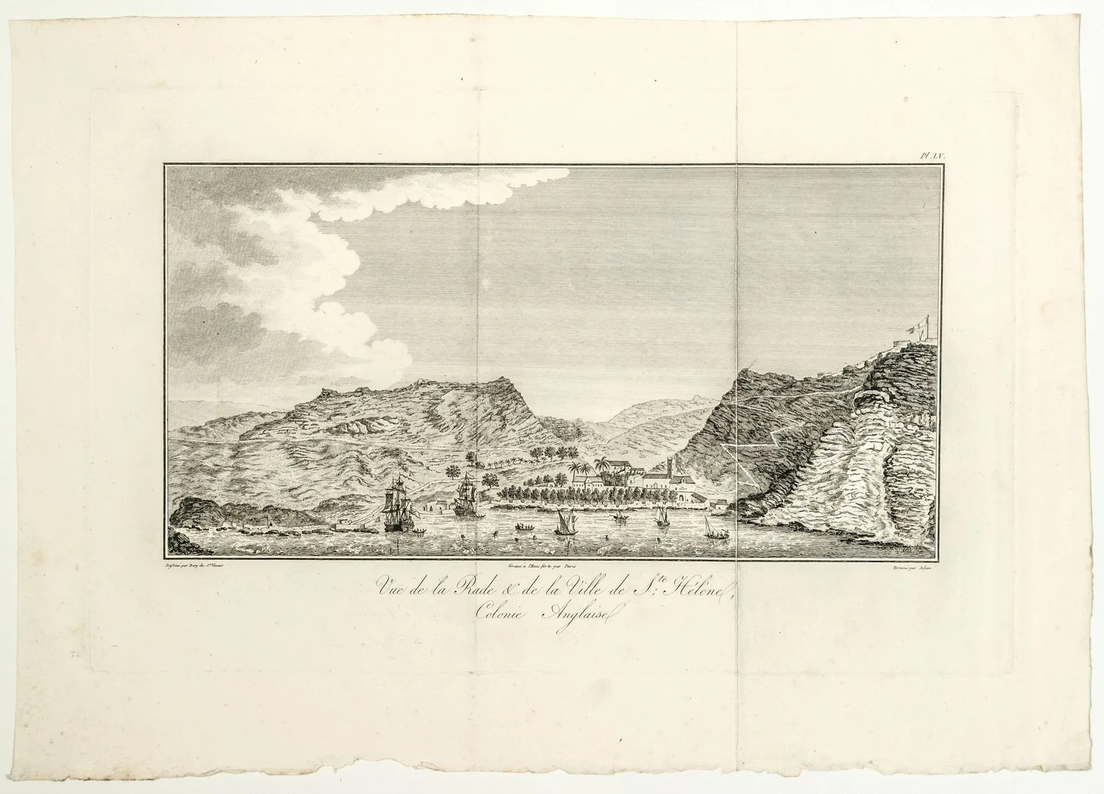ISLAND OF SAINT HELENA. 18th-century map: “View of the harbo - Lot 343