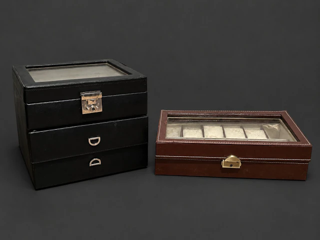 Set of two watch storage boxes - Lot 410