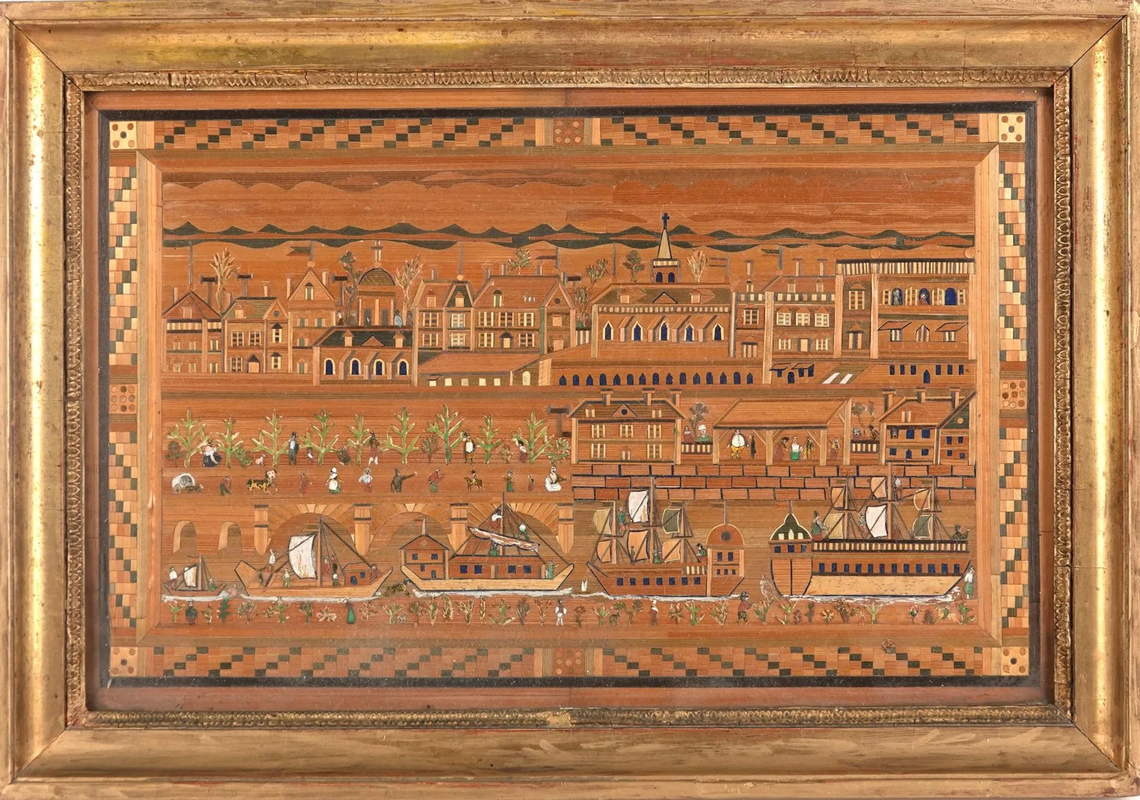 Animated view of a port city - Lot 60