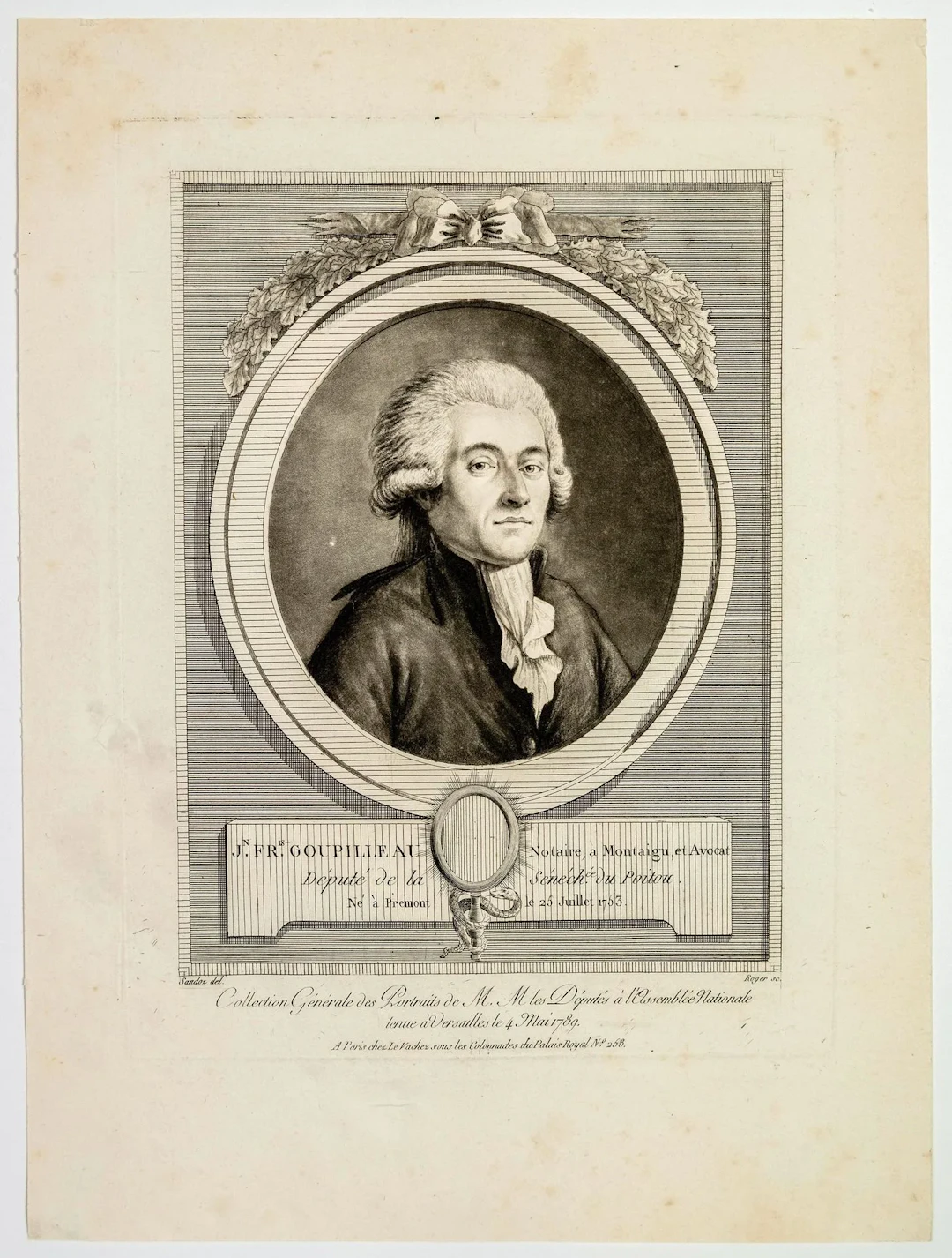 Jean François GOUPILLEAU, known as Goupilleau de Fontenay, D - Lot 160