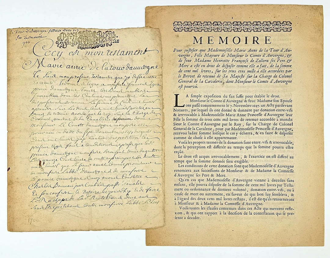 Marie Anne de LA TOUR D'AUVERGNE Carmélite au Faubourg St Ja - Lot 40