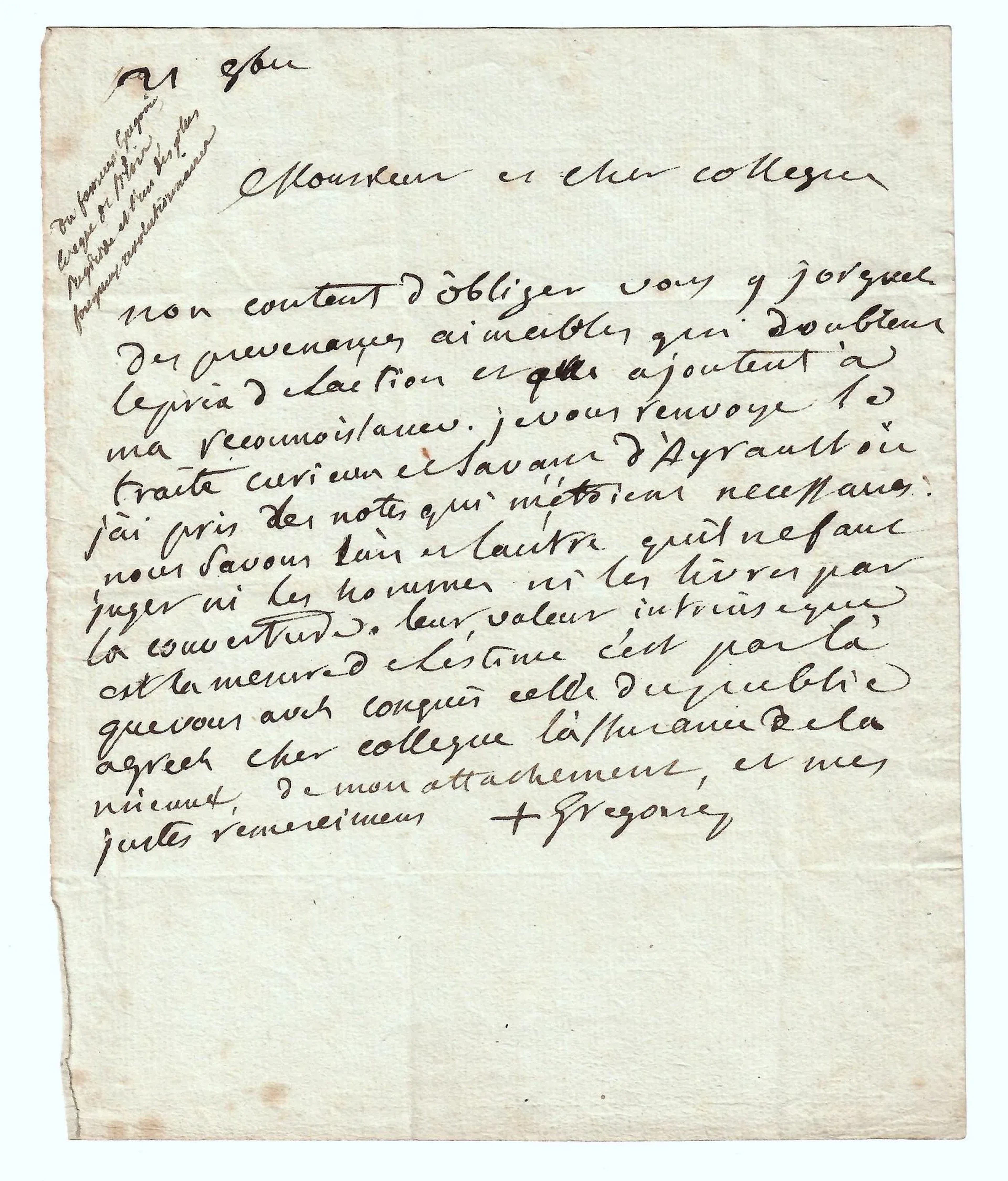 Henri GRÉGOIRE (1750-1831) Priest, deputy of the clergy of t - Lot 191