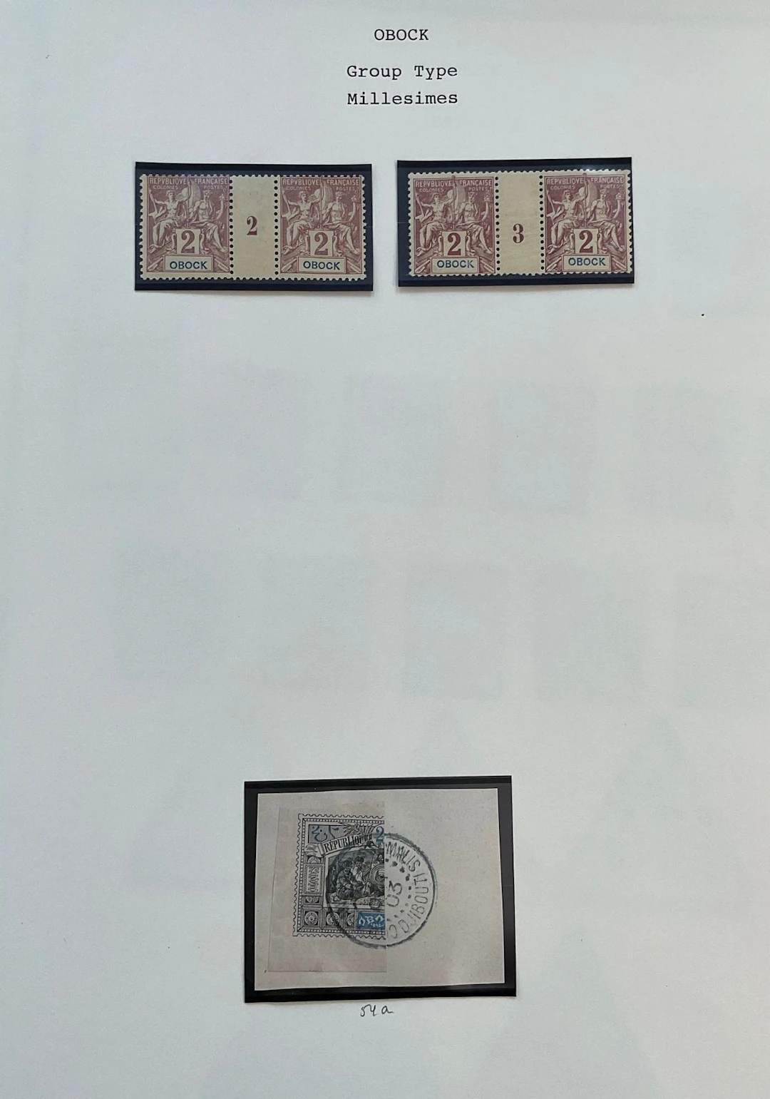 French Colonies - Obock: Complete set of Obock stamps in min - Lot 31
