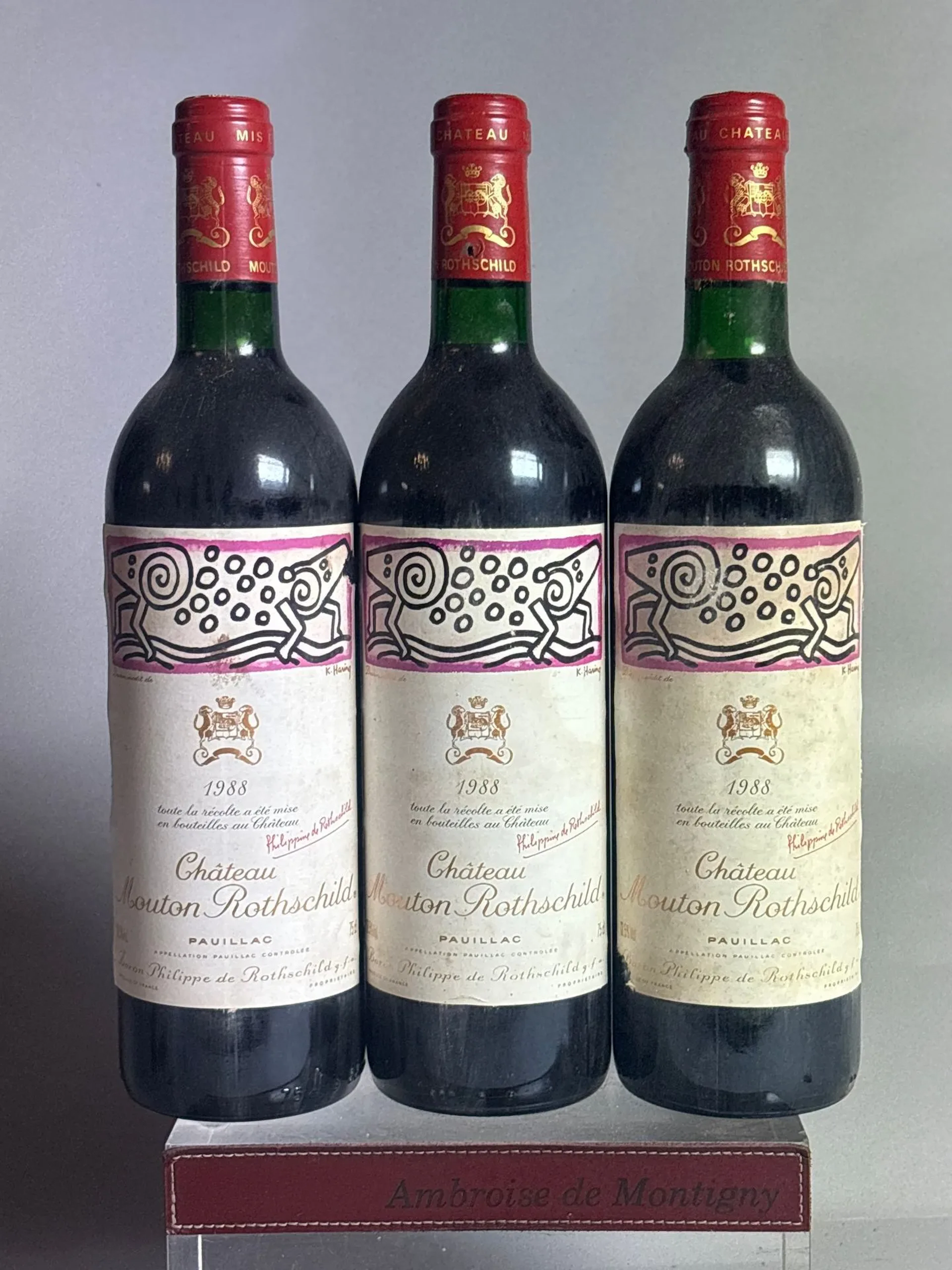 3 Bottles of Château Mouton Rothschild 1988 - 1er GCC Pauill - Lot 68