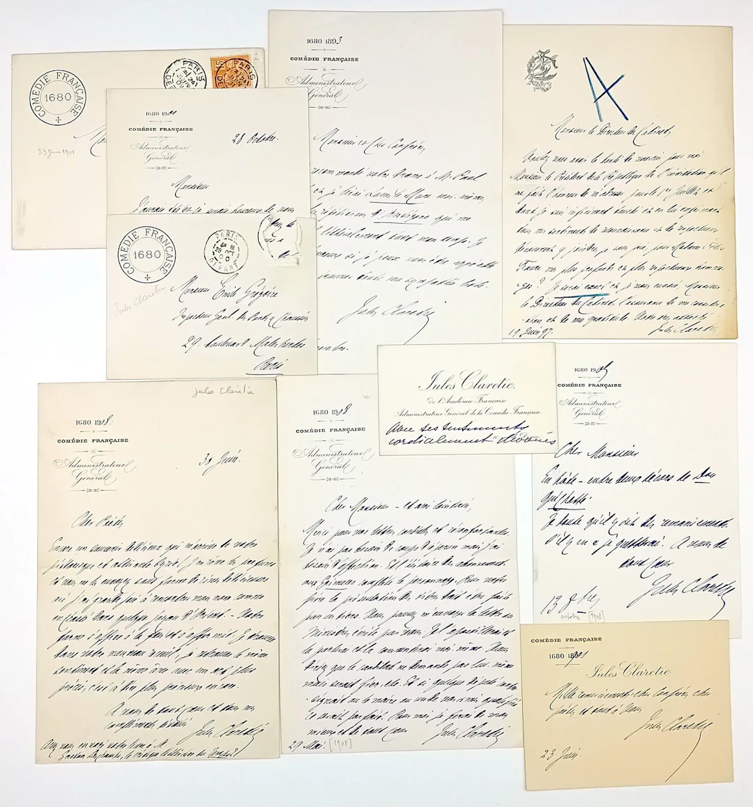 Jules CLARÉTIE (Limoges, Haute-Vienne, 1840–1913) Columnist, - Lot 637