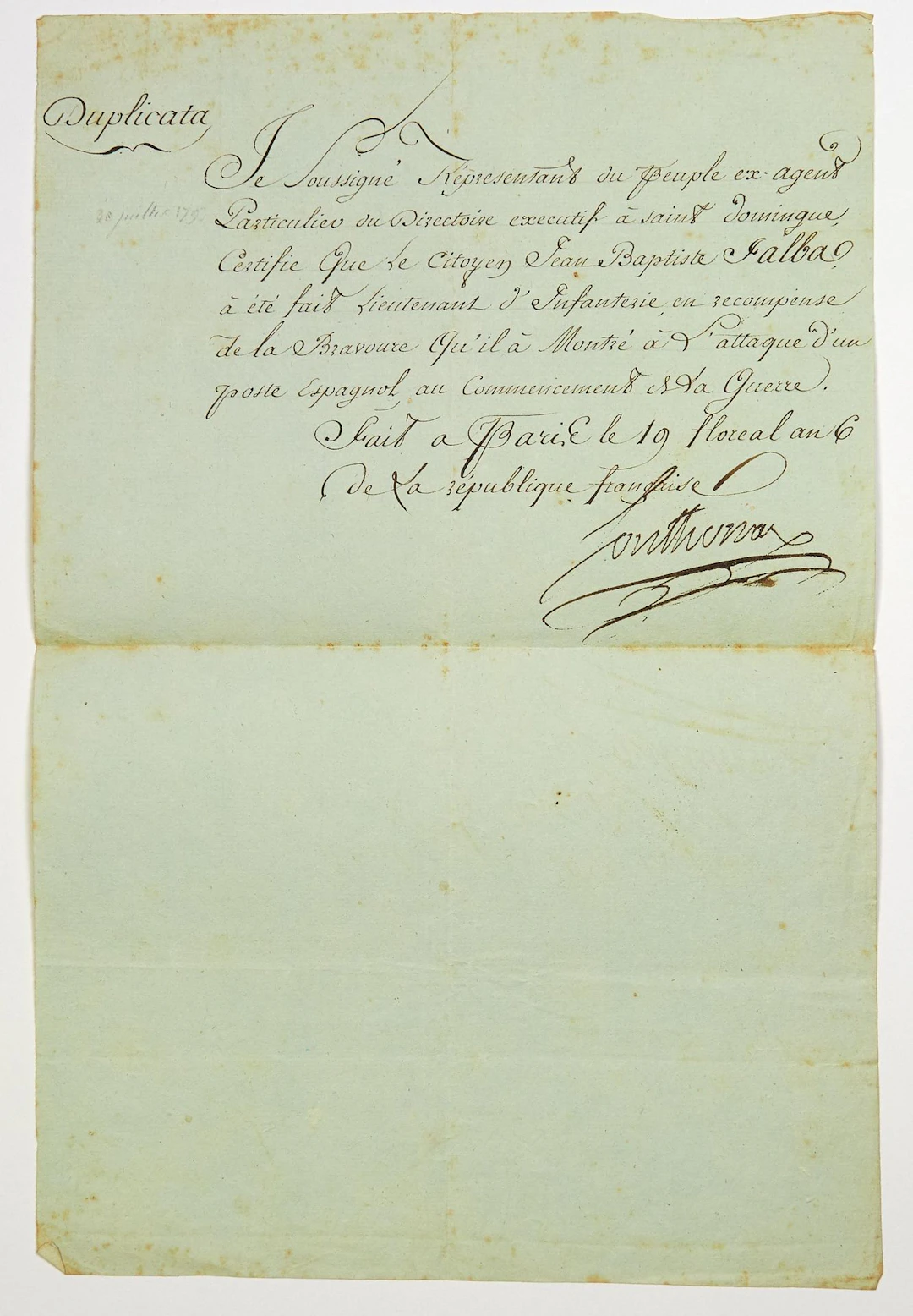 SONTHONAX (Léger-Félicité) Deputy from Saint-Domingue to the - Lot 265