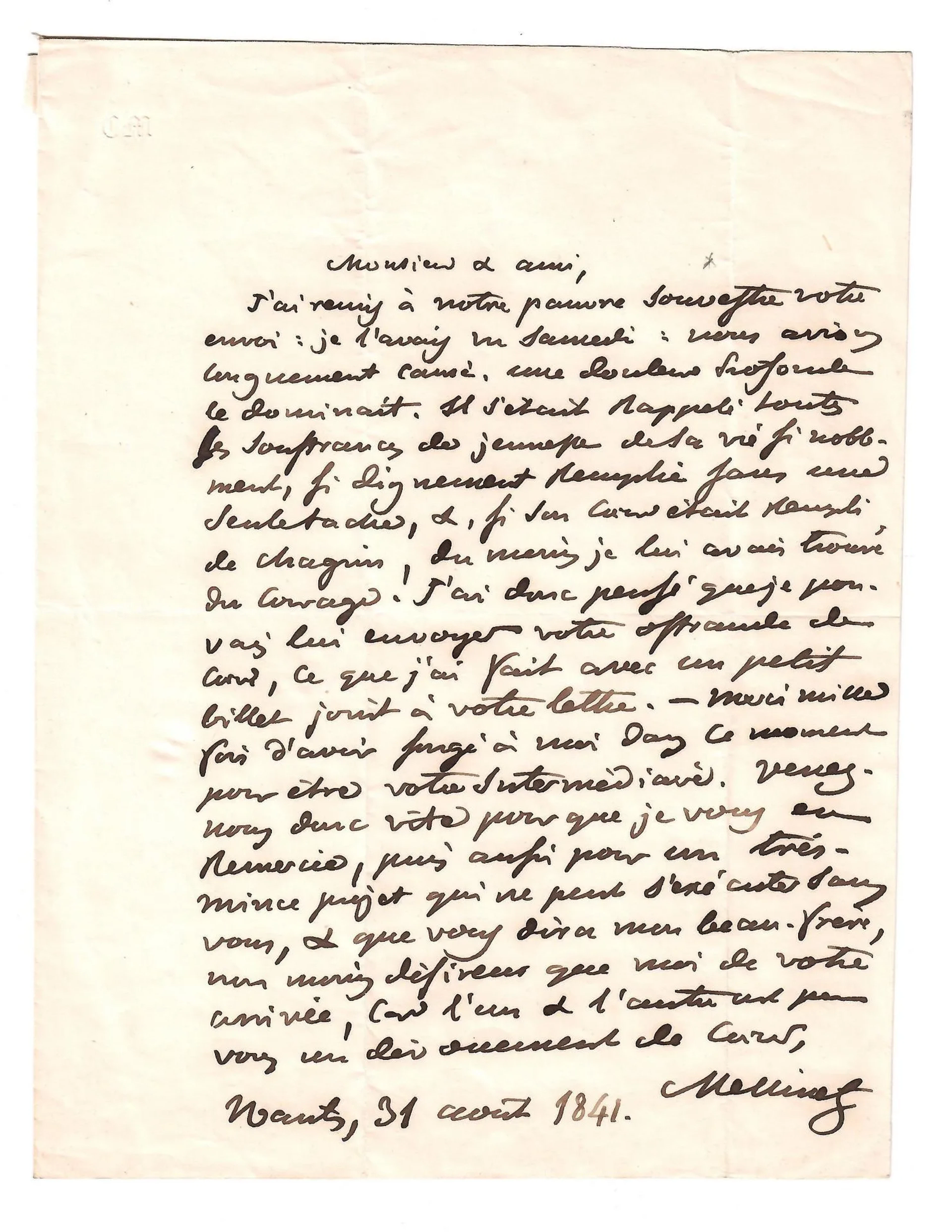 Camille MELLINET (1795 – Nantes 1843) Printer, Journalist, a - Lot 524