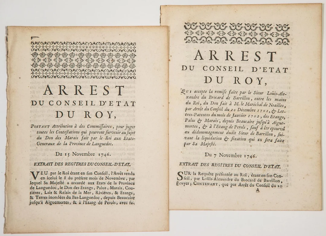 SELS. GARD. HÉRAULT. 1746. MARSHES OF THE BAS-LANGUEDOC. 2 D - Lot 70