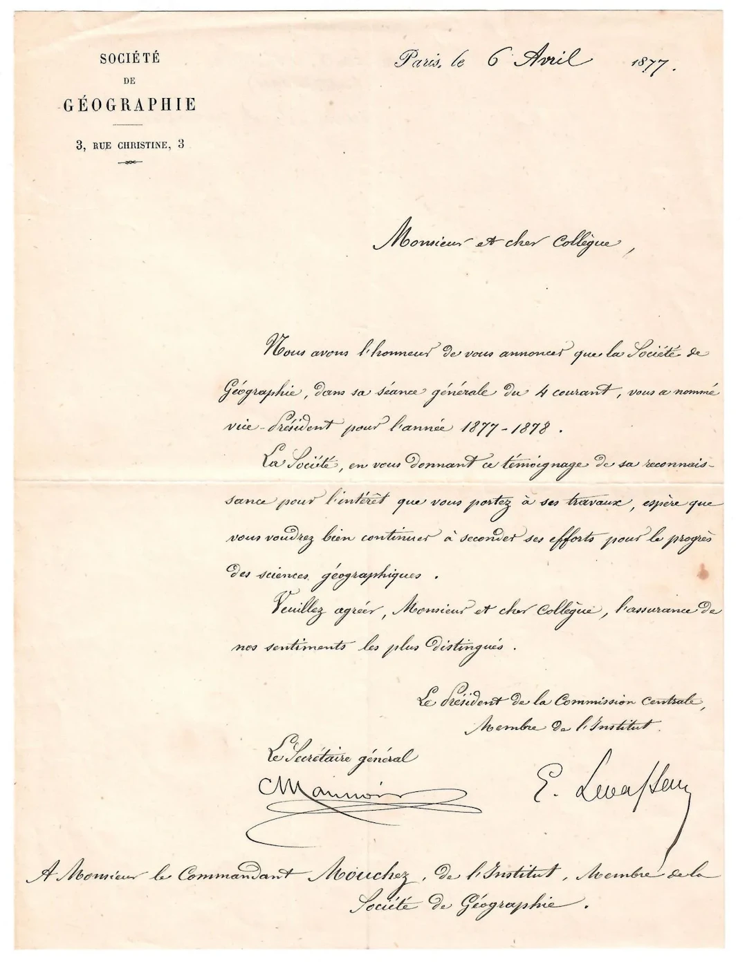 Pierre Émile LEVASSEUR (Paris 1828–1911), historian, economi - Lot 629