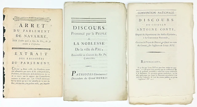 PYRÉNÉES-ATLANTIQUES. PAU. REVOLUTION. 3 Printed documents: - Lot 132