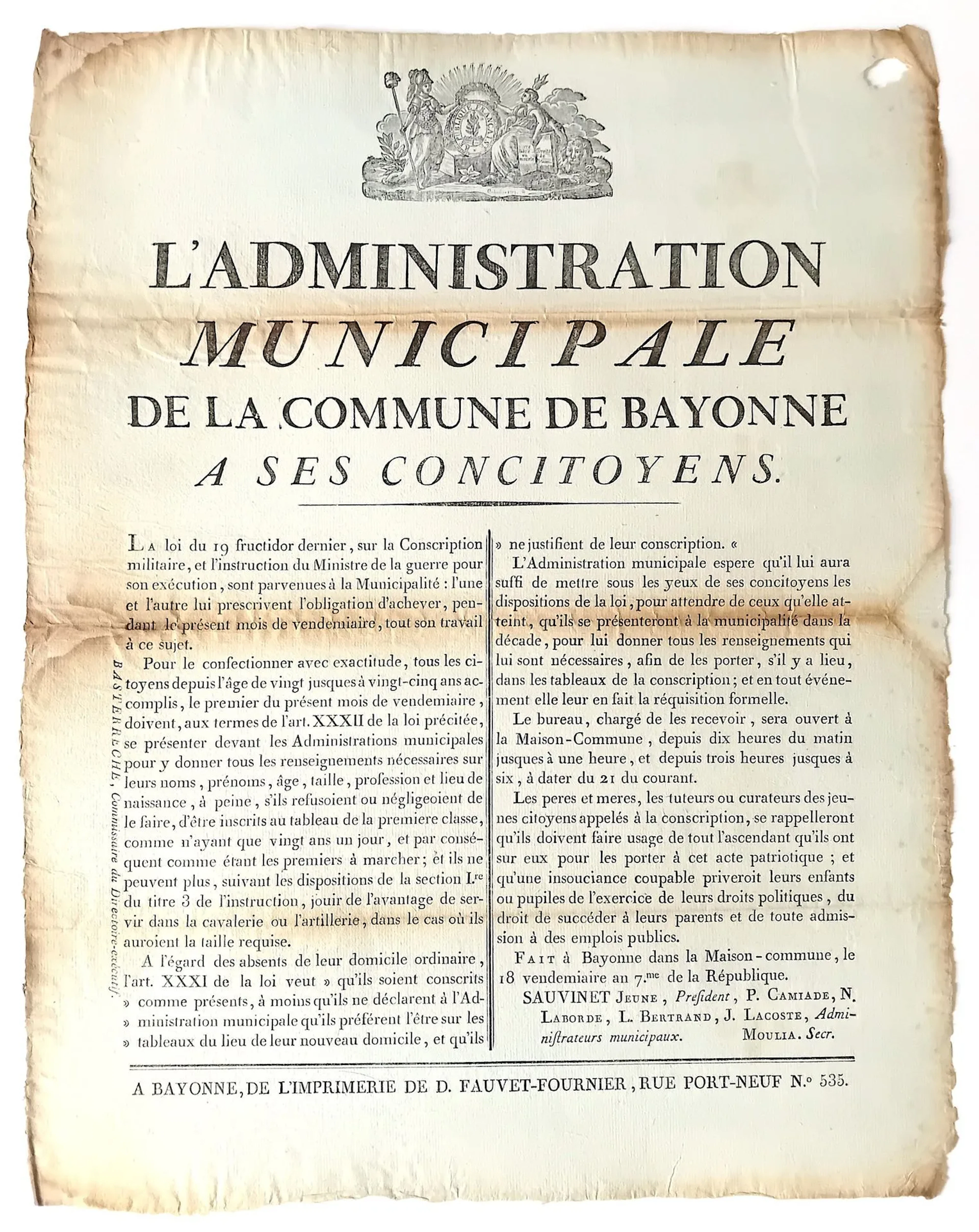 PYRÉNÉES-ATLANTIQUES. "The Municipal Administration of the C - Lot 274
