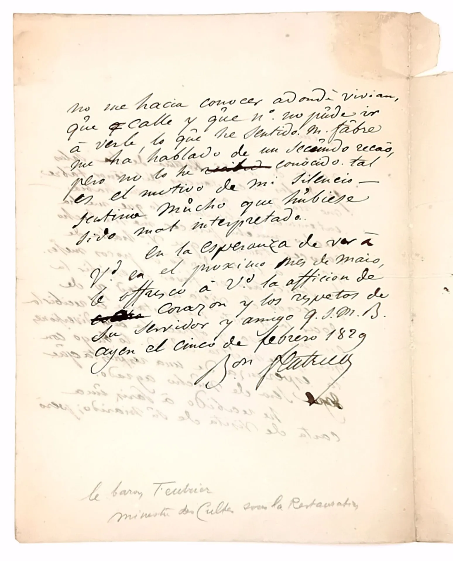 Baron FEUTRIER Alexandre-Jean (Paris 1787 - 1861) Conseiller - Lot 498