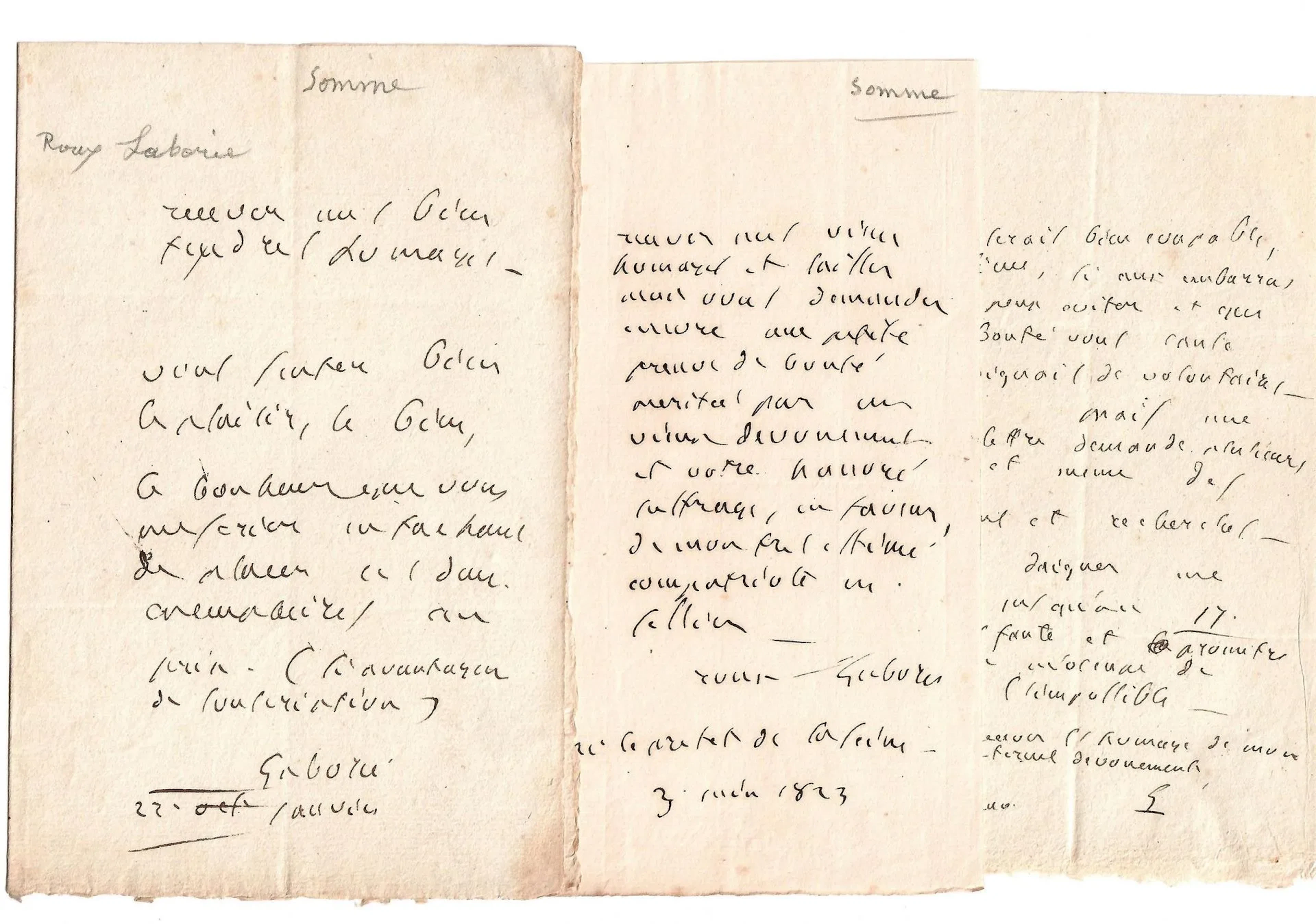 ROUX DE LABORIE (Antoine-Athanase) Albert/Somme 1769 – 1840 - Lot 438